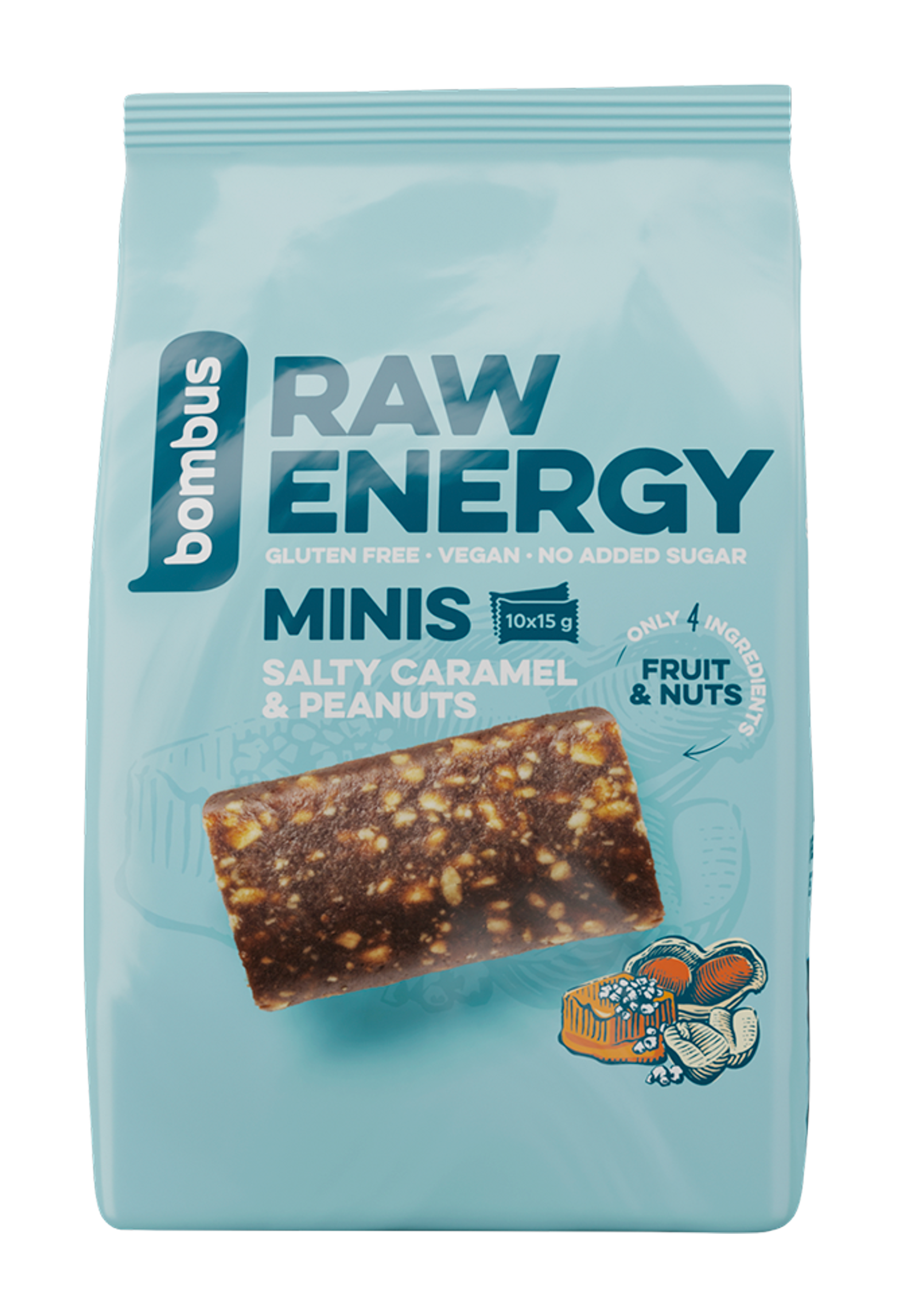 Tyčinky Raw Energy Minis slaný karamel & arašidy