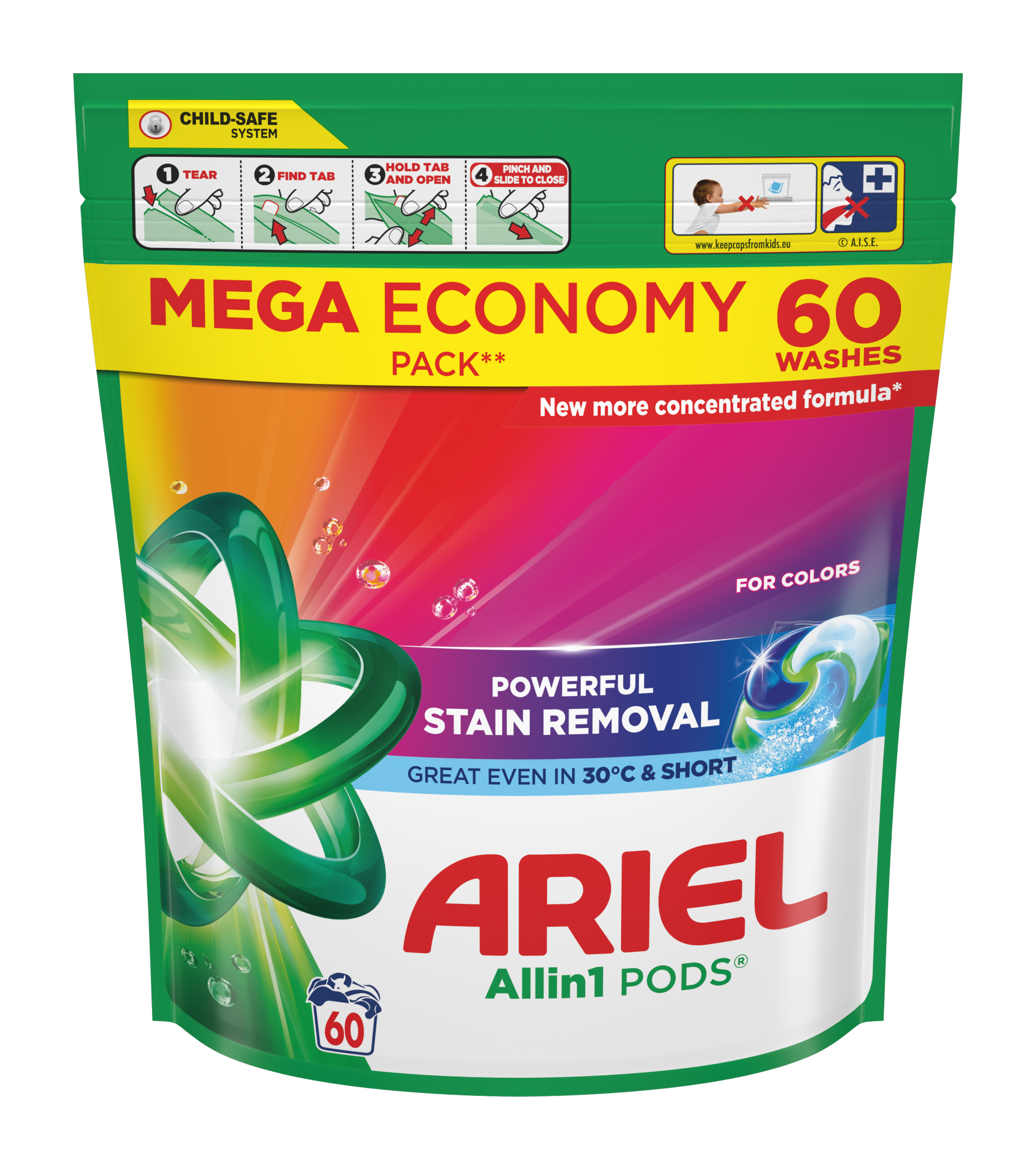 Kapsle na praní All-in-1 PODS Color 60 pd