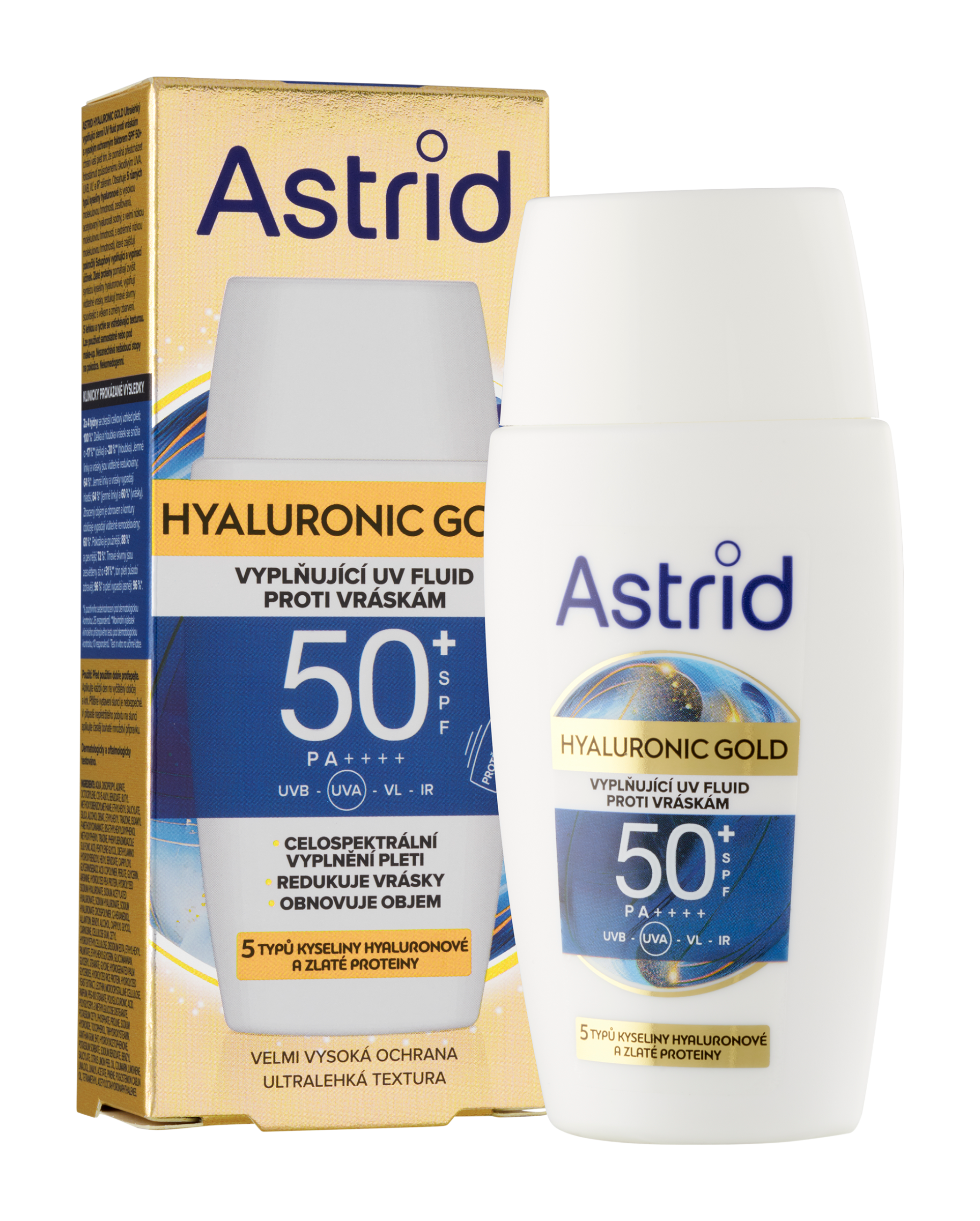 Astrid Fluid Hyaluronic Gold SPF50 50 ml