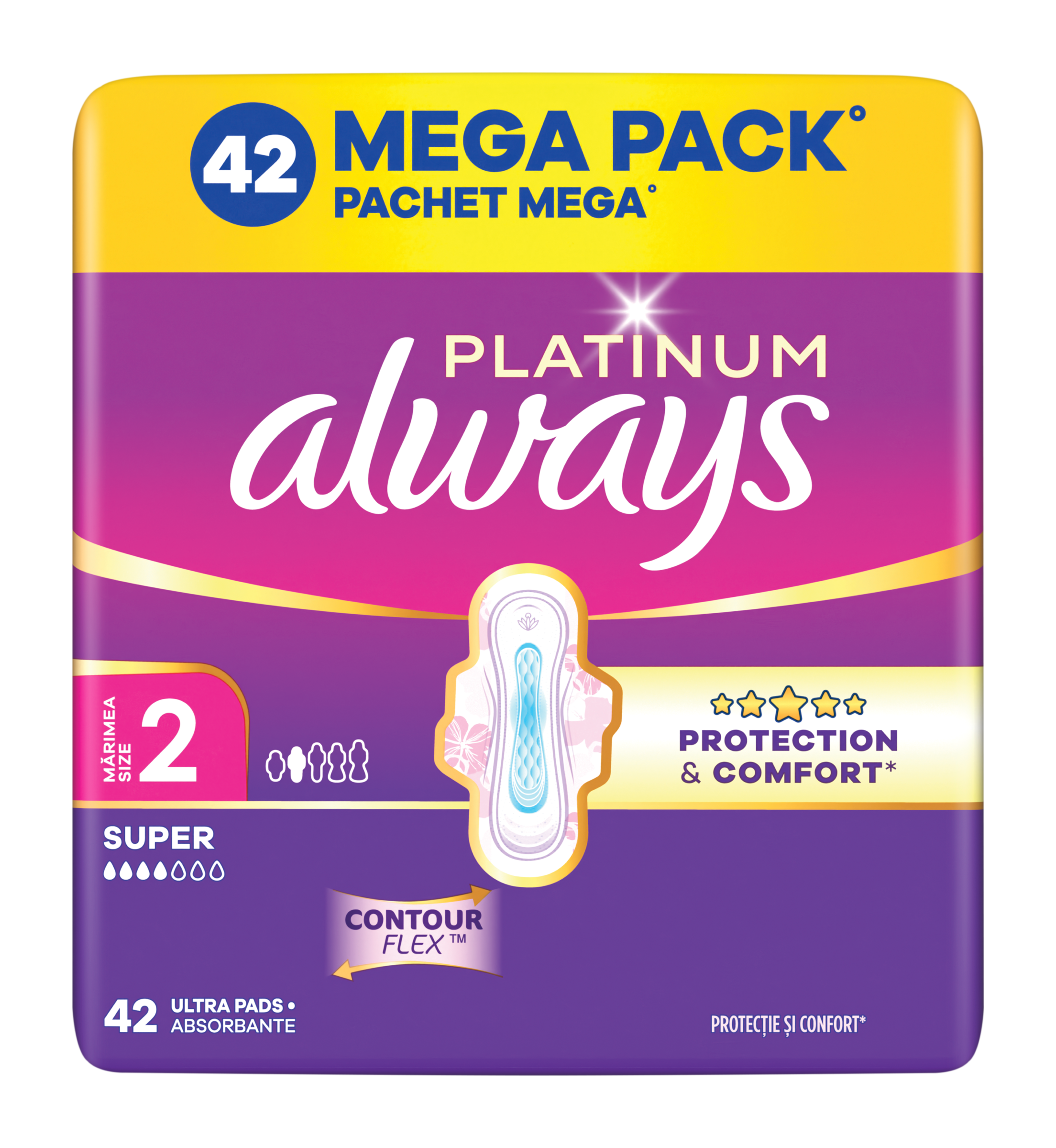 Hygienické vložky Platinum Super s křidélky vel. 2 42 ks