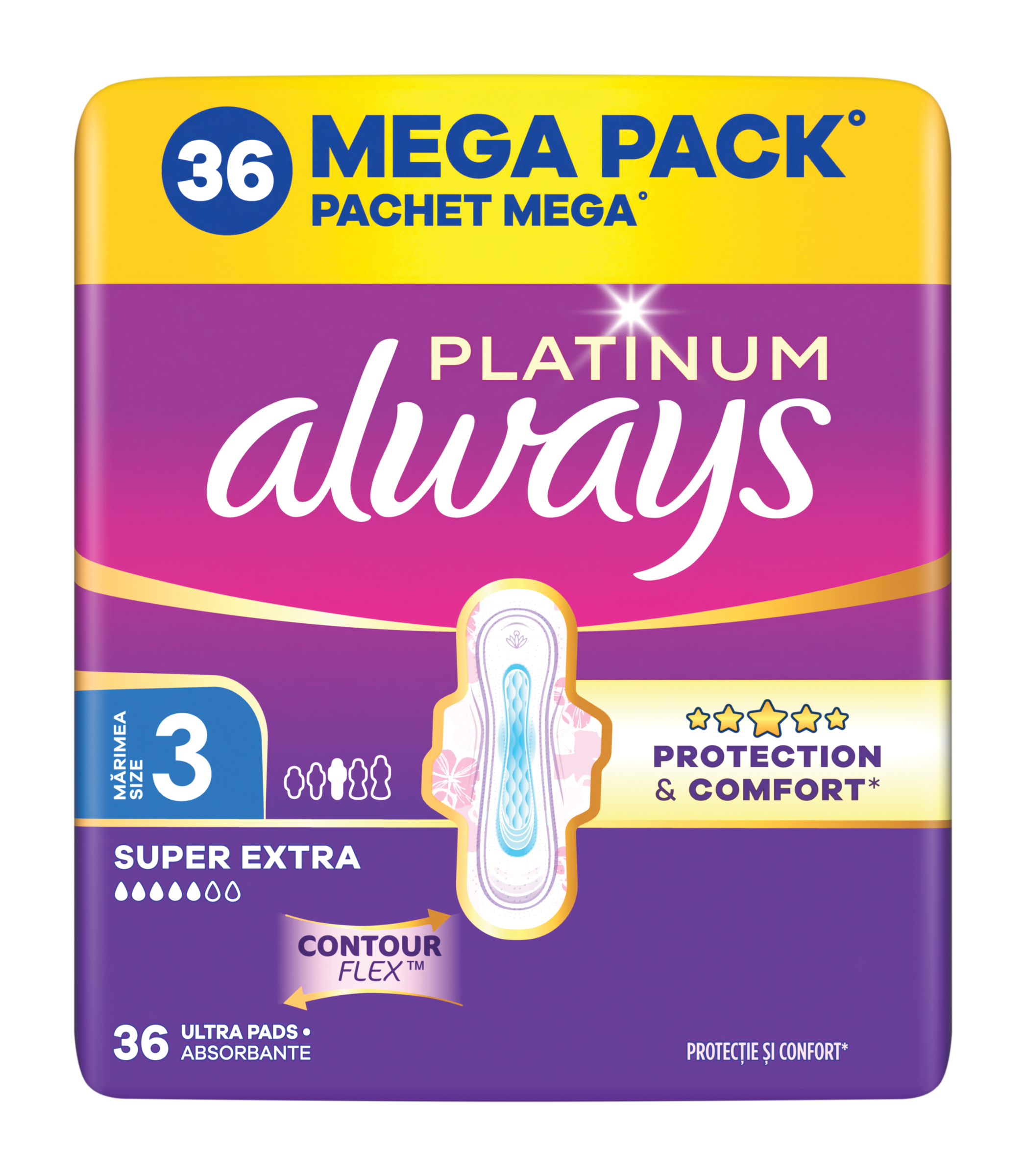 Always Hygienické vložky Platinum Super Extra s křidélky vel. 3 36 ks 36 ks