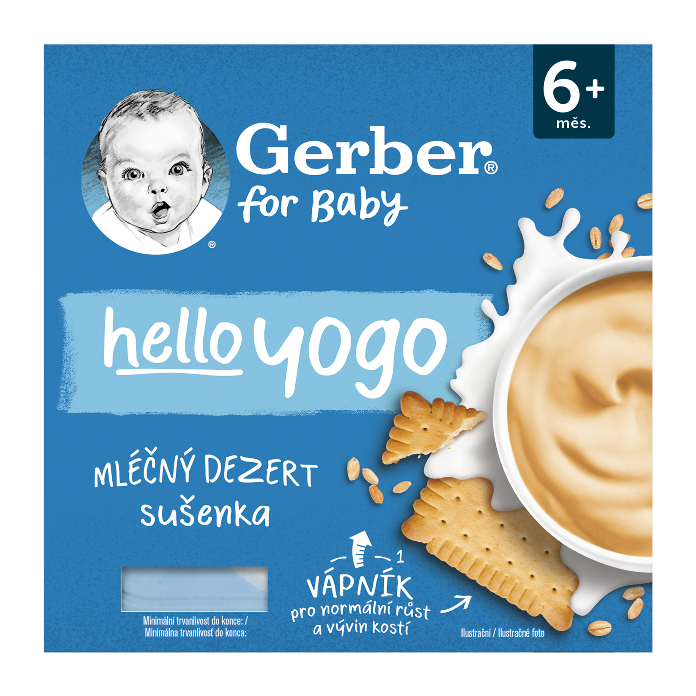 Mléčný dezert pro děti hello yogo se sušenkami