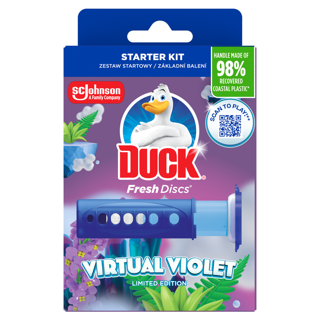 Duck WC bodový blok Fresh Discs Virtual Violet 36 ml