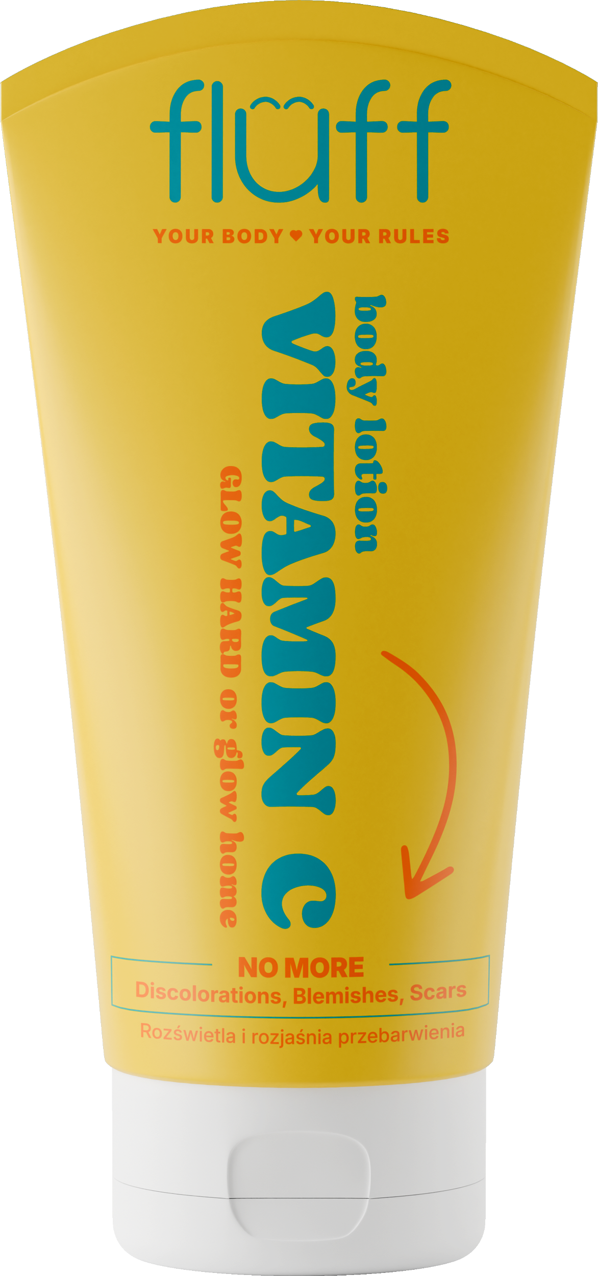 Fluff Rozjasňující tělové mléko Vitamín C 150 ml