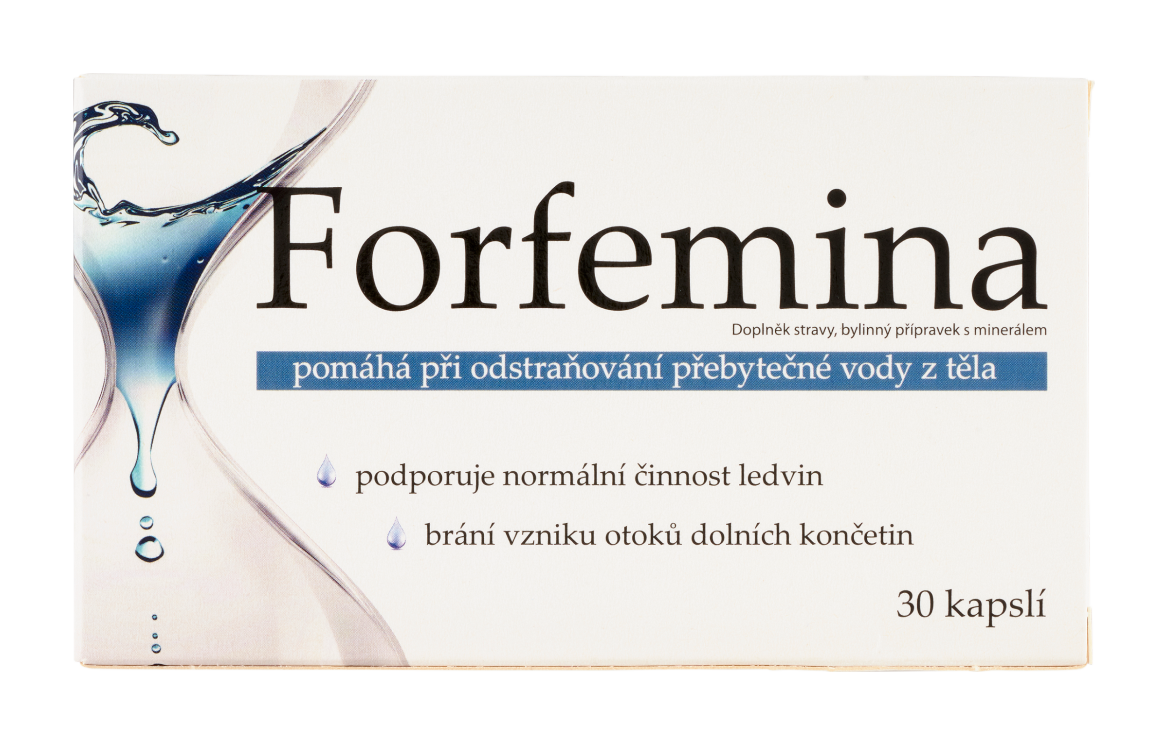 Forfemina Kapsle na odvodnění, doplněk stravy 30 ks