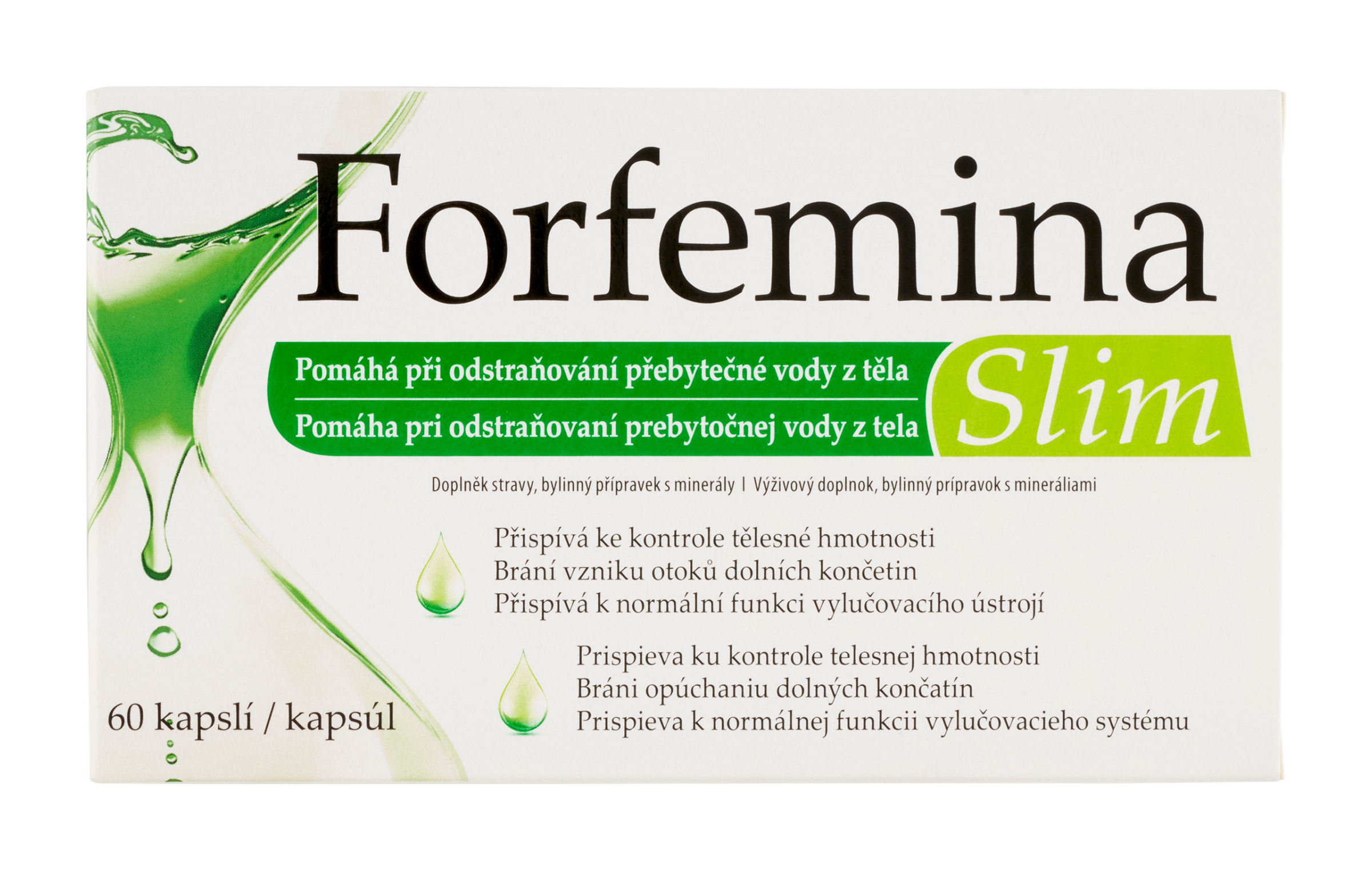 Forfemina Kapsle na odvodnění Slim, doplněk stravy 60 ks
