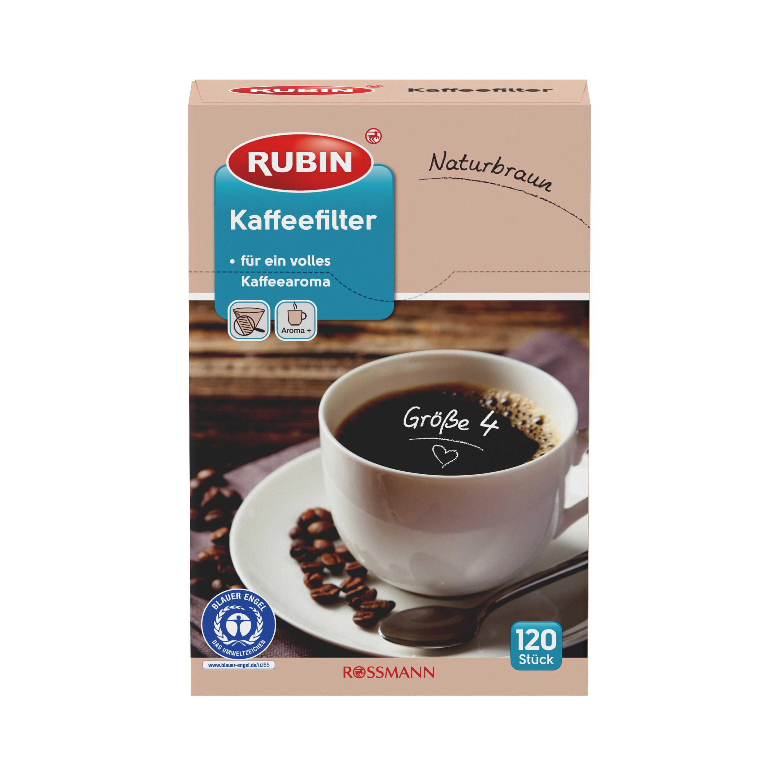 Kávové filtry, přírodní hnědé, velikost 4