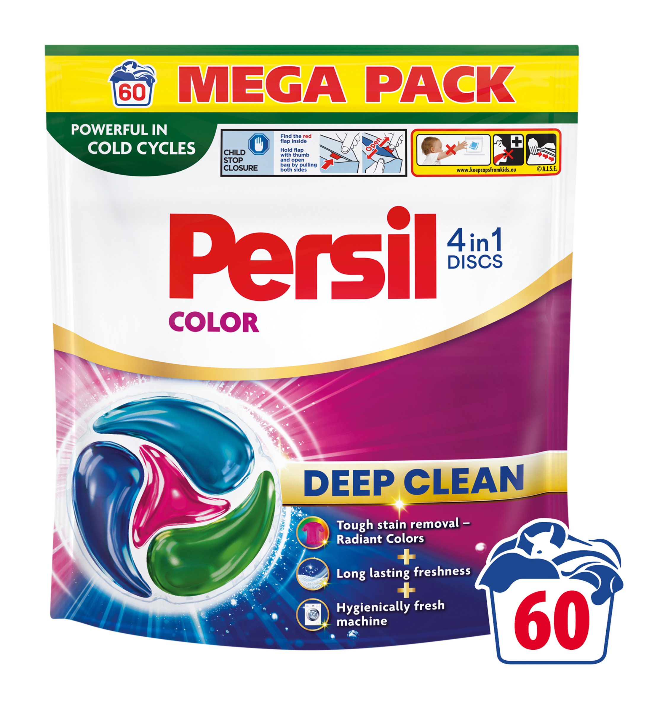 Kapsle na praní Discs 4v1 Color 60 pd