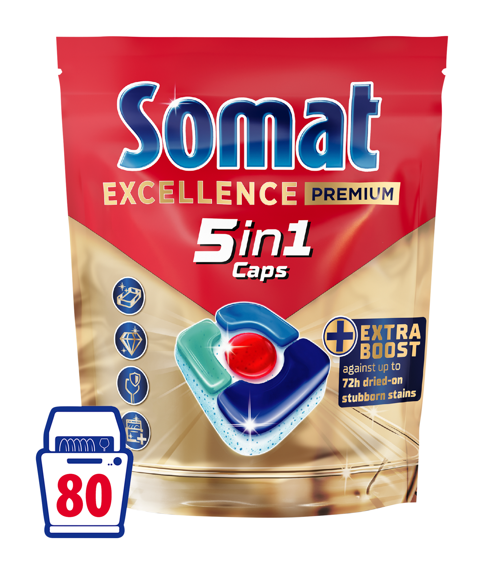 Tablety do myčky Excellence Premium 5 in 1 80 ks
