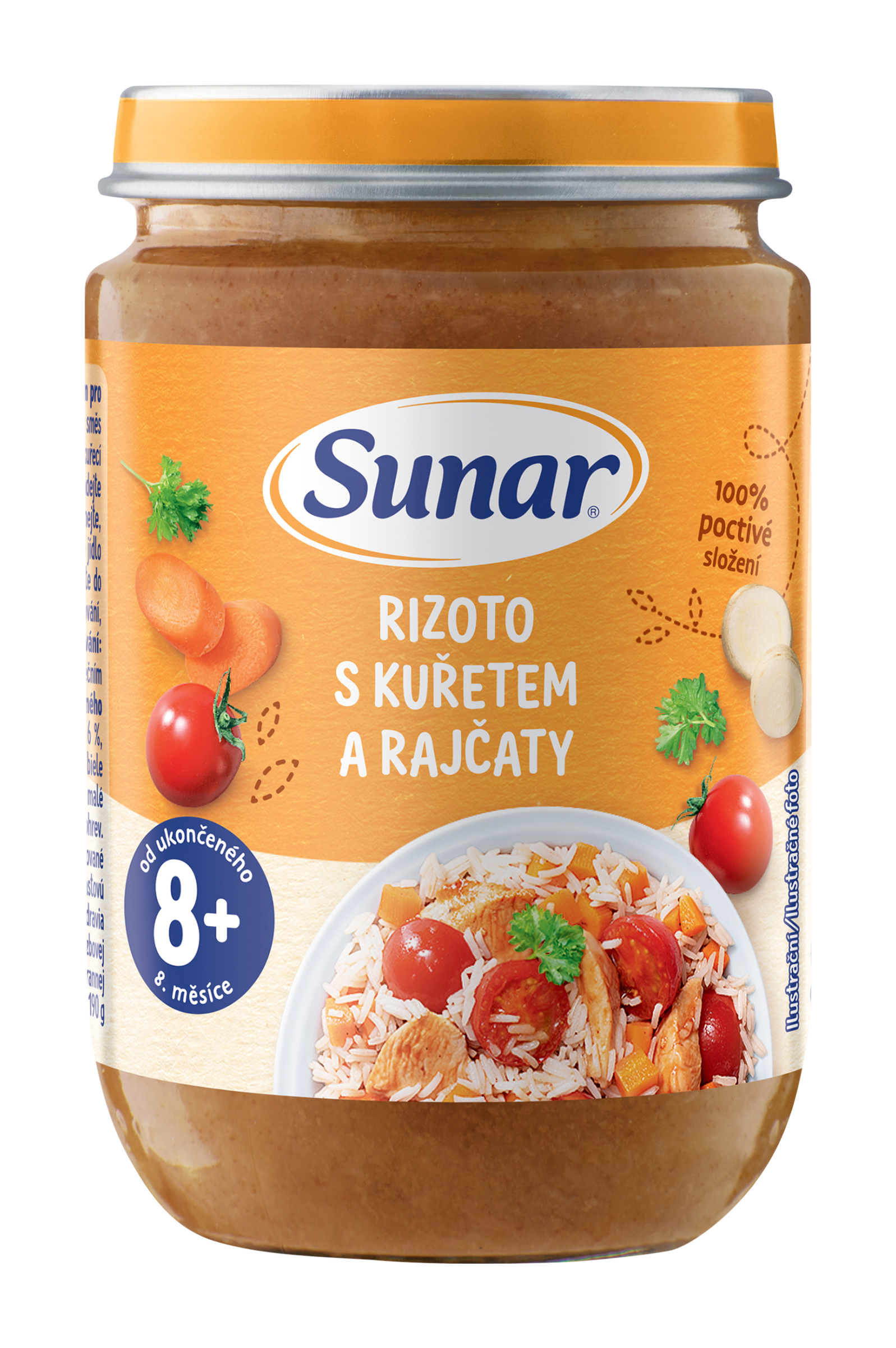 Sunar Příkrm rizoto s kuřetem a rajčaty 190 g