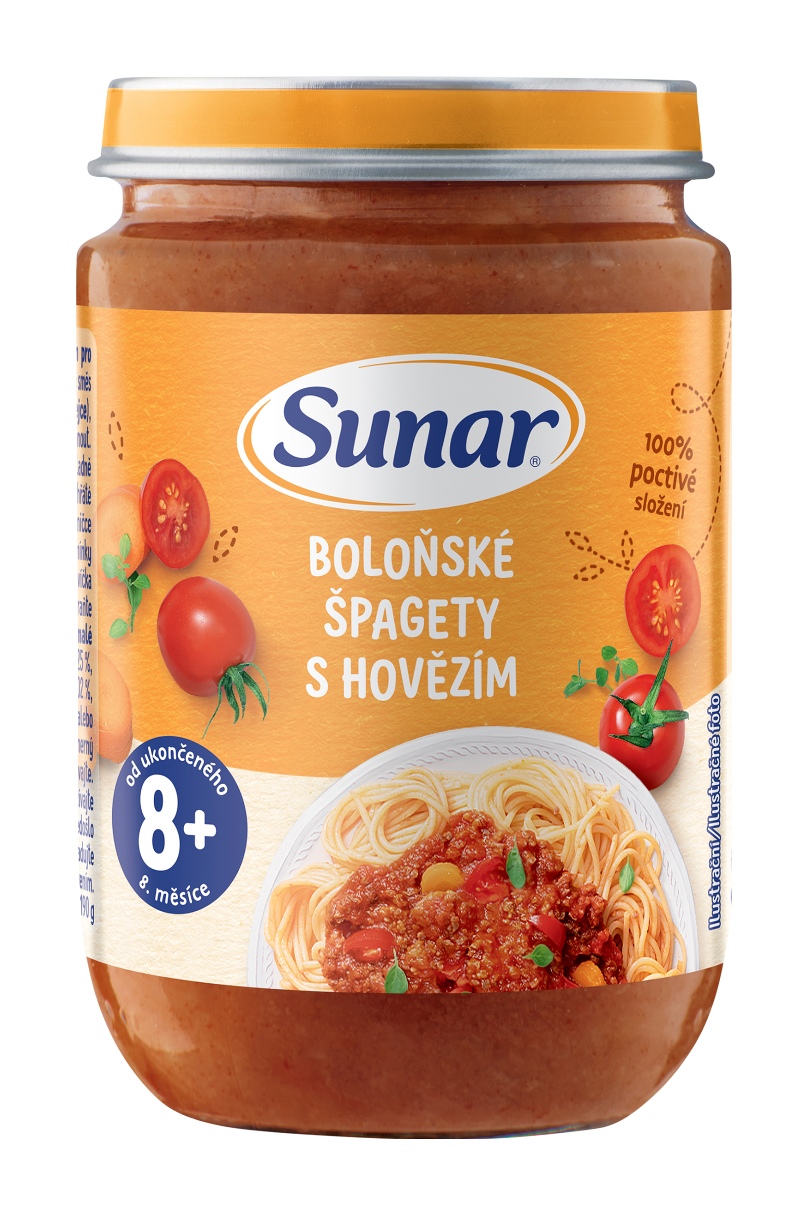Sunar Příkrm boloňské špagety s hovězím 190 g