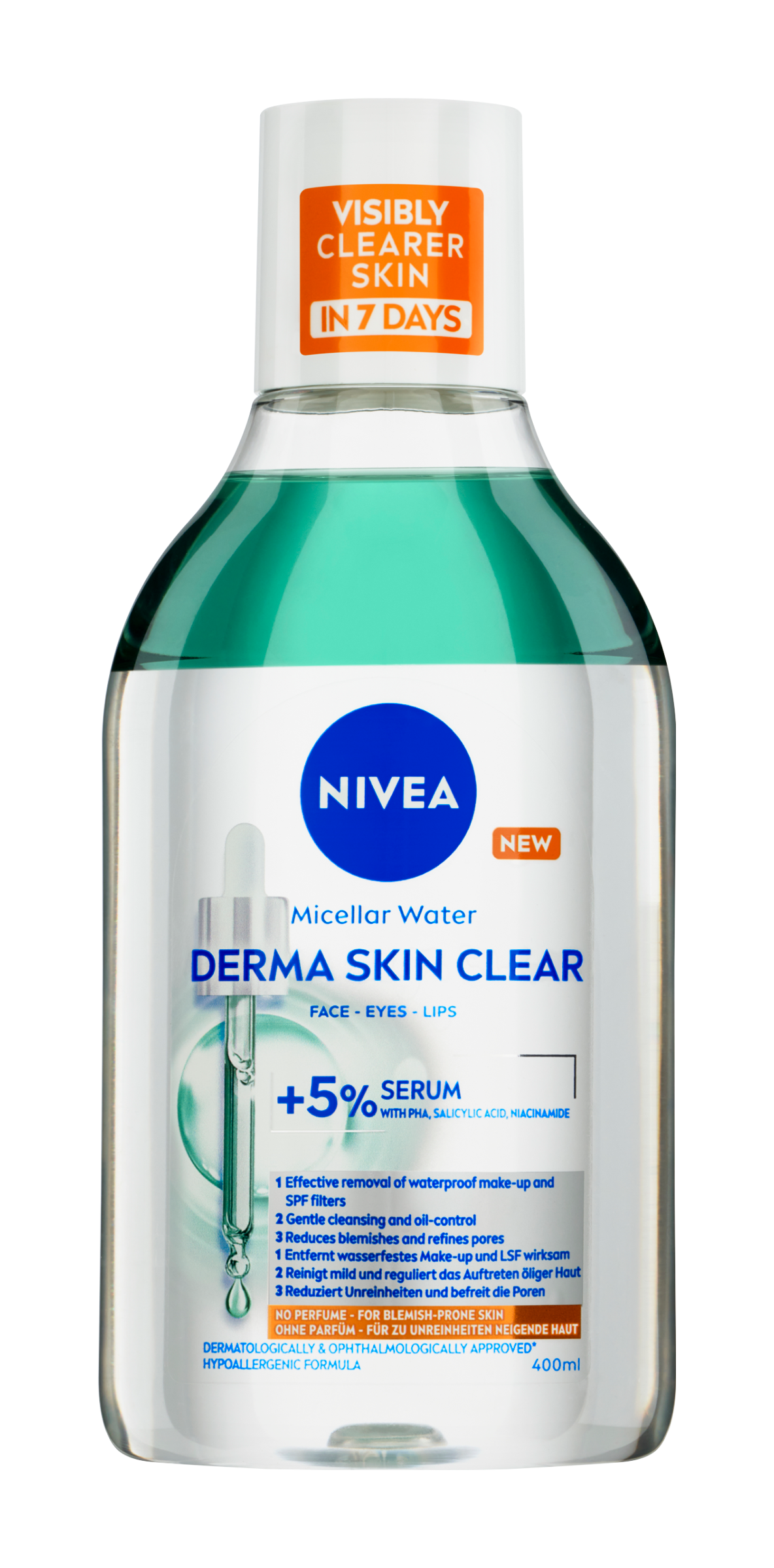 NIVEA Micelární voda Derma Skin Clear 400 ml