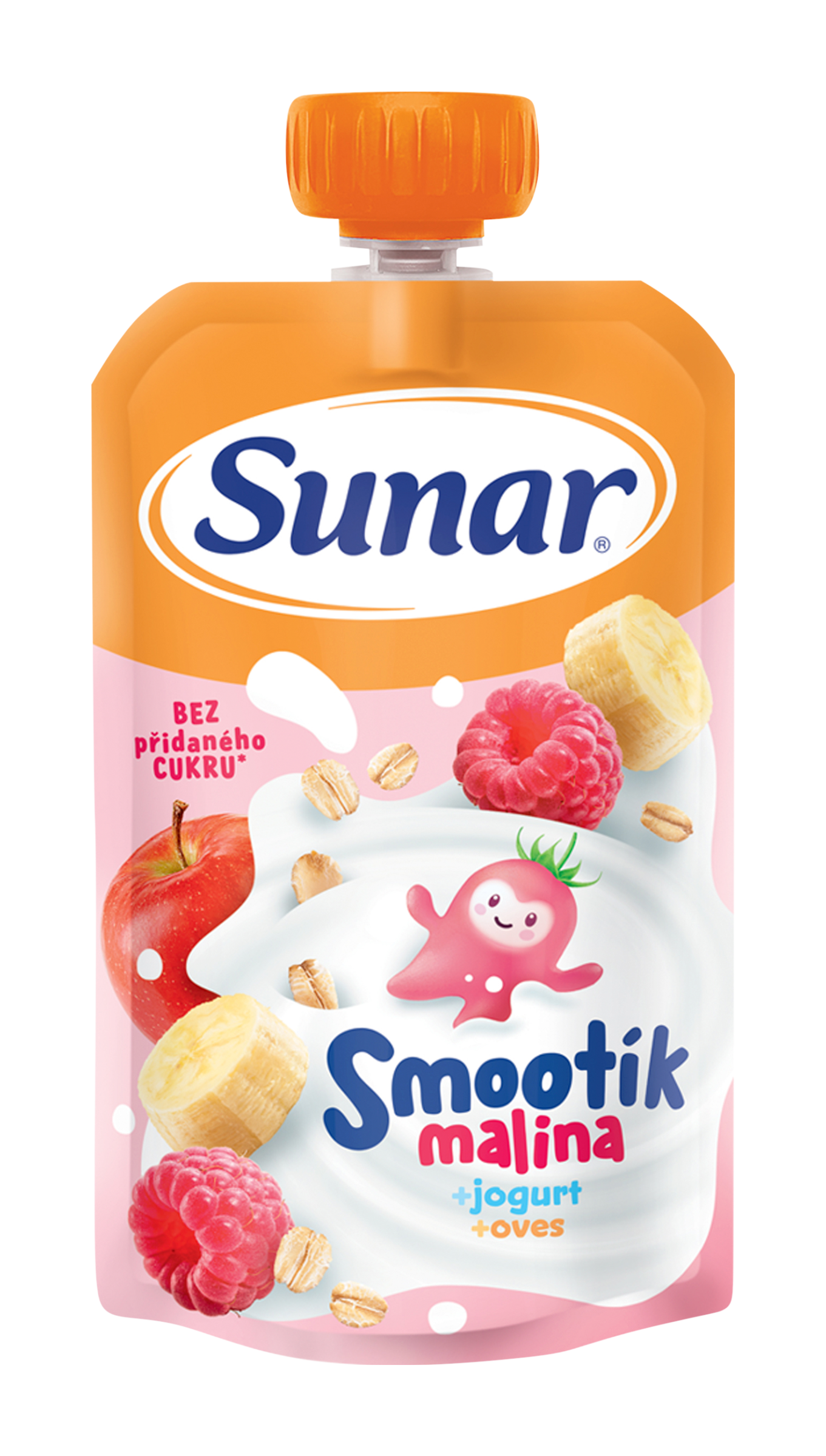 Sunar Ovocná kapsička Malina, jogurt a ovesné vločky 120 g