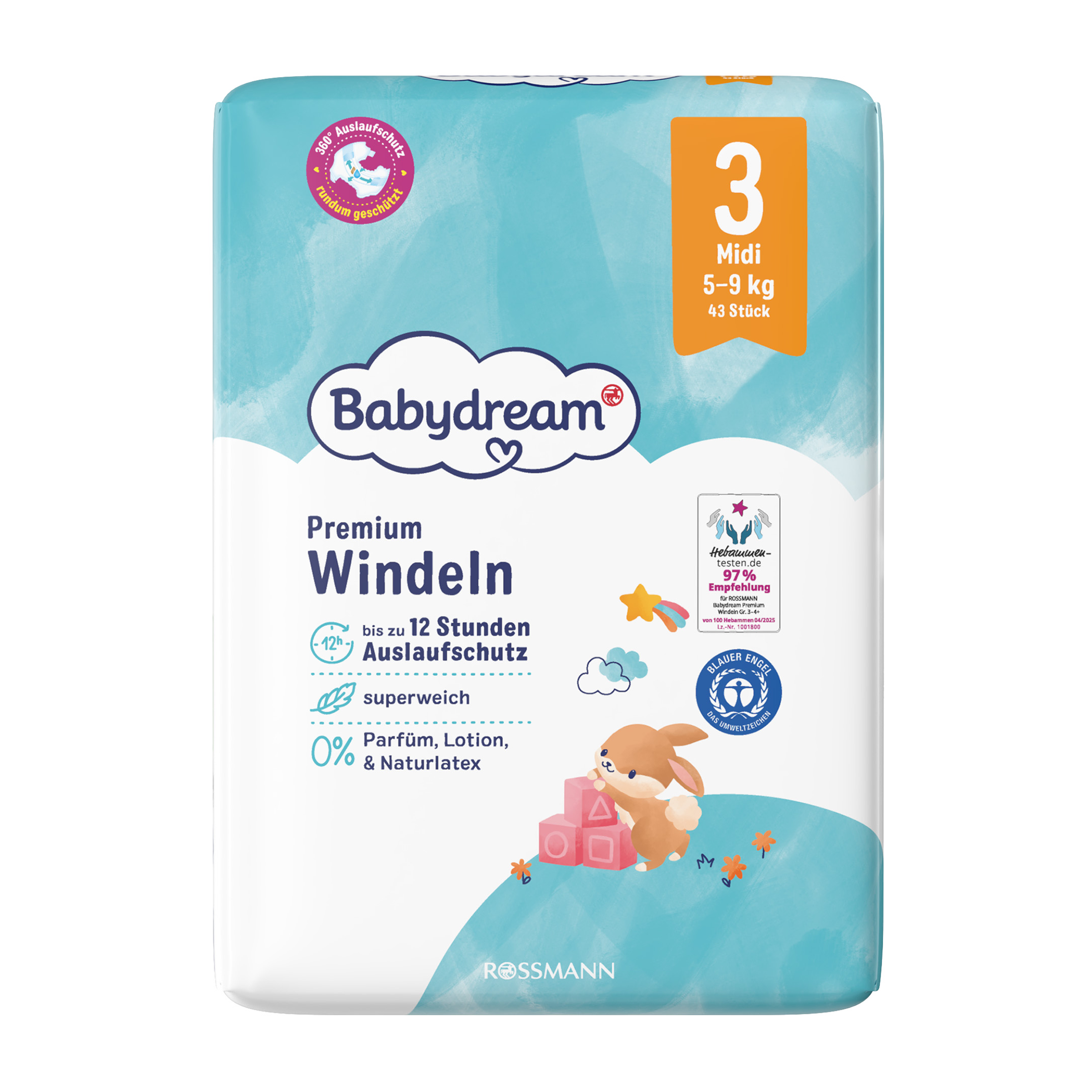 Pleny Premium Midi, 5–9 kg, vel. 3 43 ks