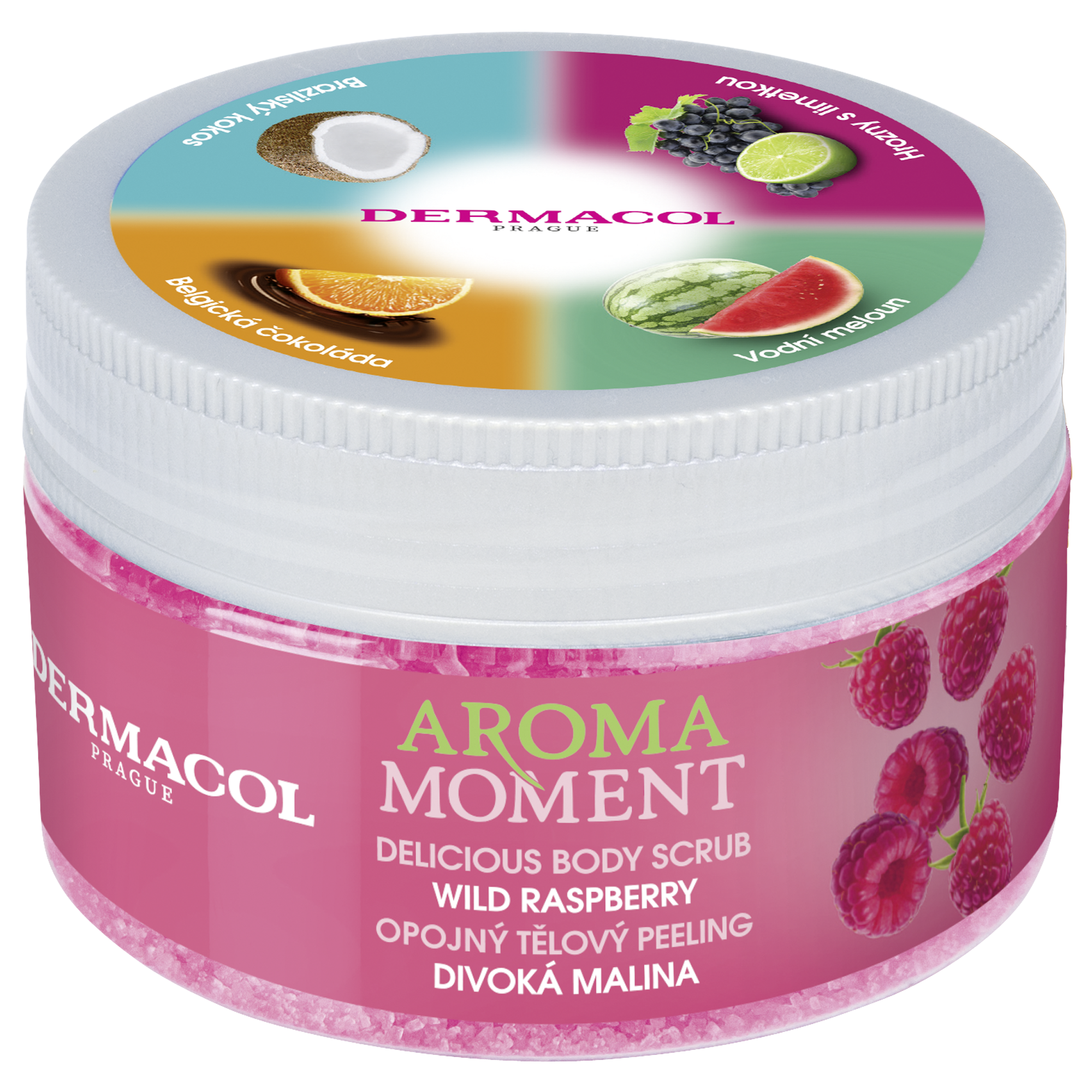 Dermacol Tělový peeling Aroma Moment Divoká malina 200 g