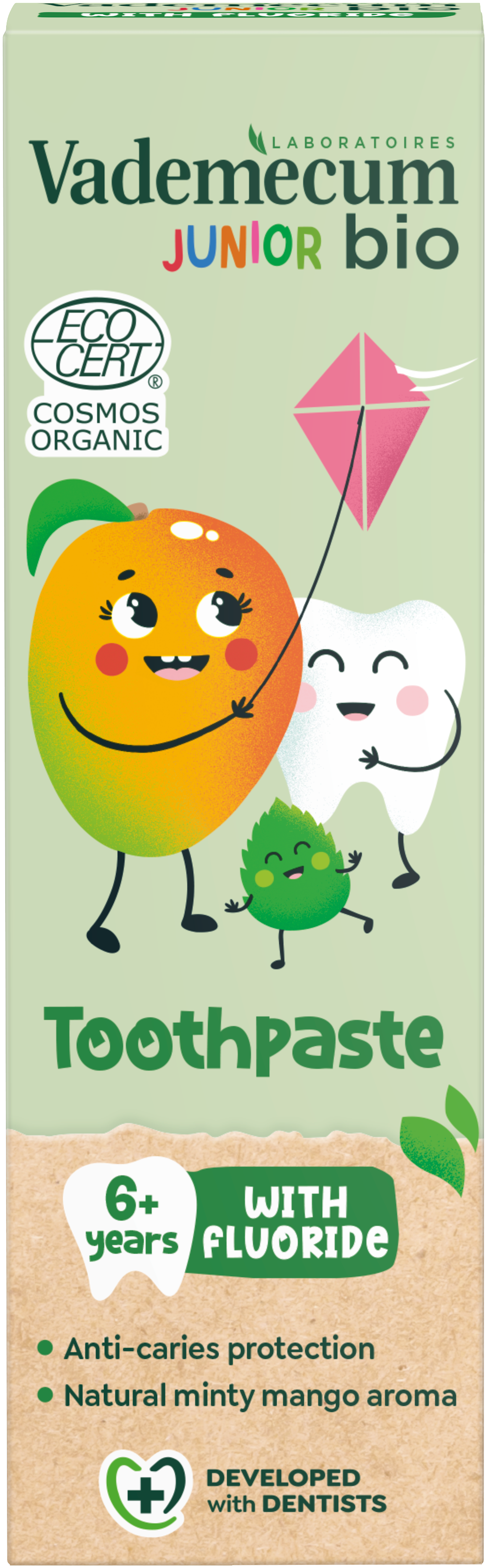 Vademecum Zubní pasta pro děti s příchutí máty a manga Junior 50 ml