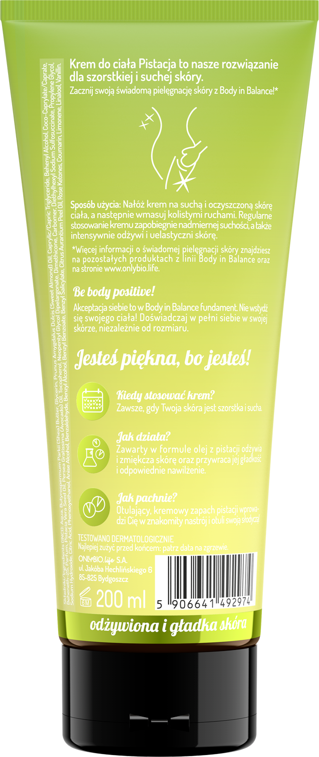 OnlyBio Tělový balzám pistácie 200 ml