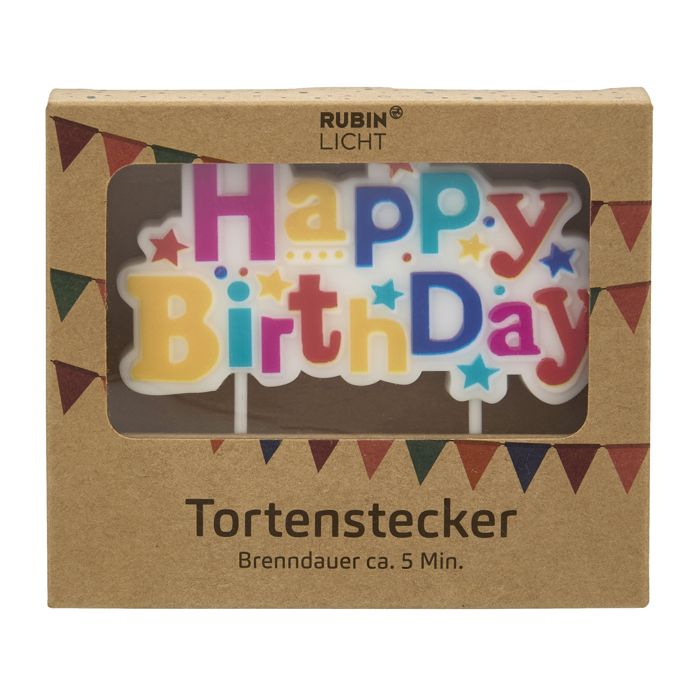 RUBIN Svíčka na dort Happy Birthday