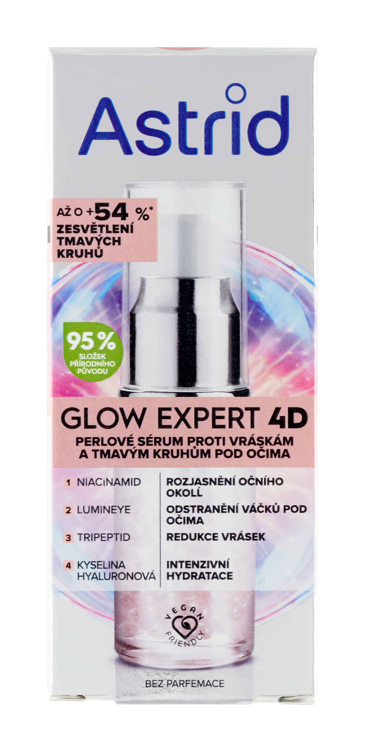 Perlové sérum proti vráskám a tmavým kruhům pod očima Glow Expert 4D