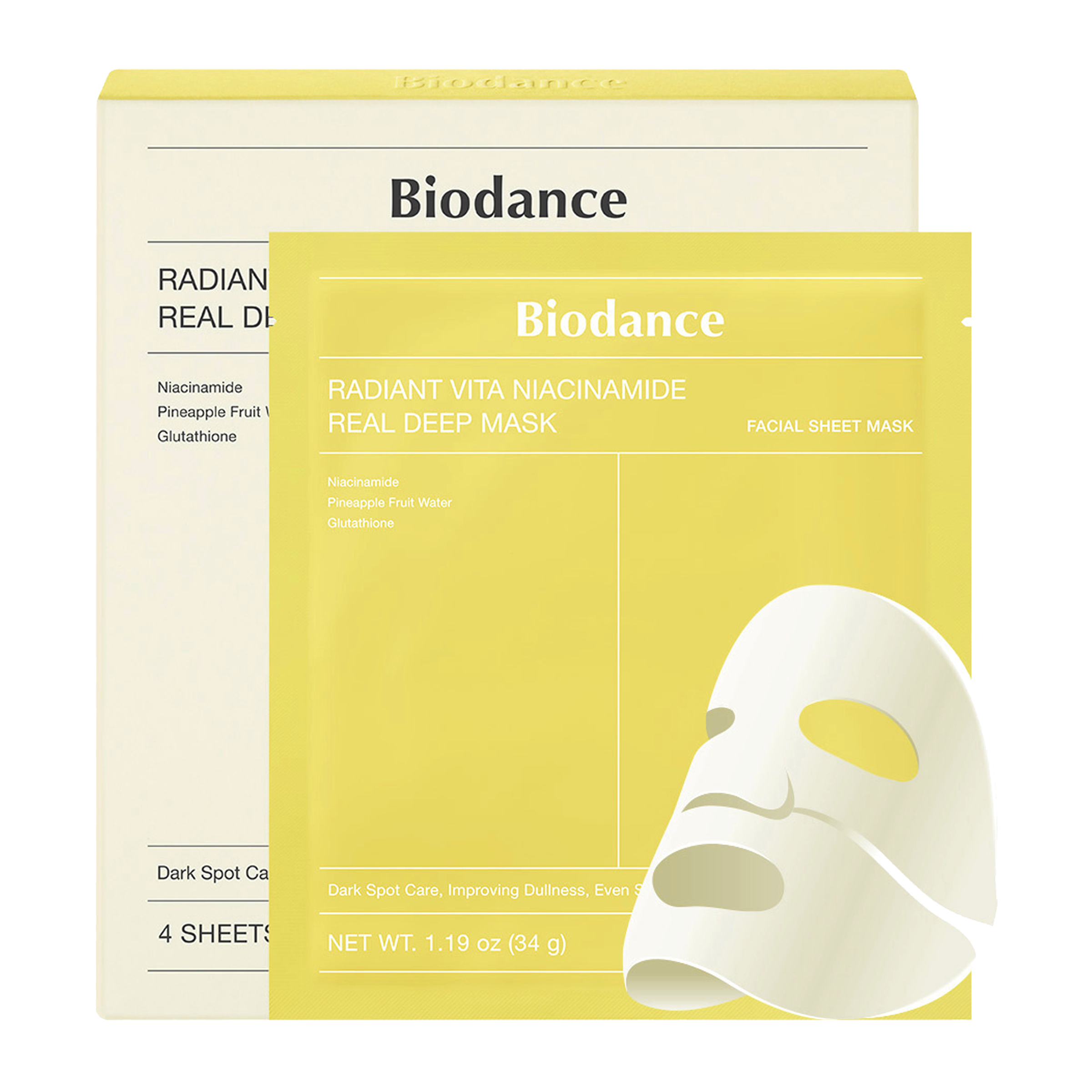 Rozjasňující pleťová maska Radiant Vita Niacinamide Real Deep Mask