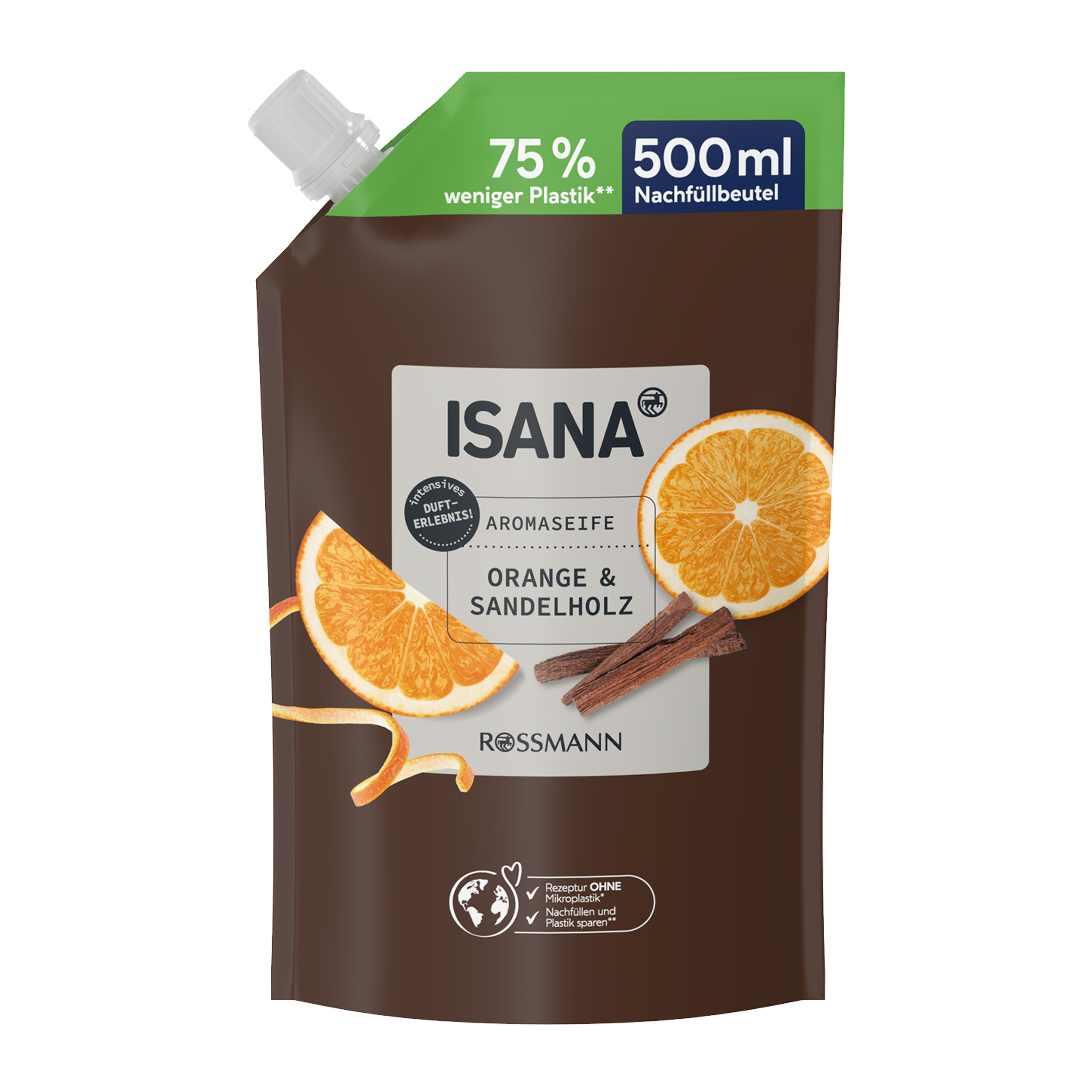 Tekuté mýdlo Pomeranč a santalové dřevo náhradní náplň