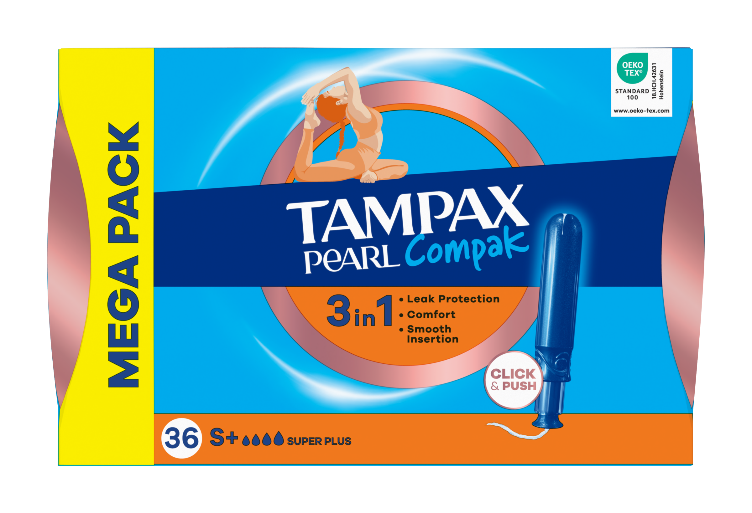 Tampax Tampony s aplikátorem Pearl Compak Super Plus 36 ks