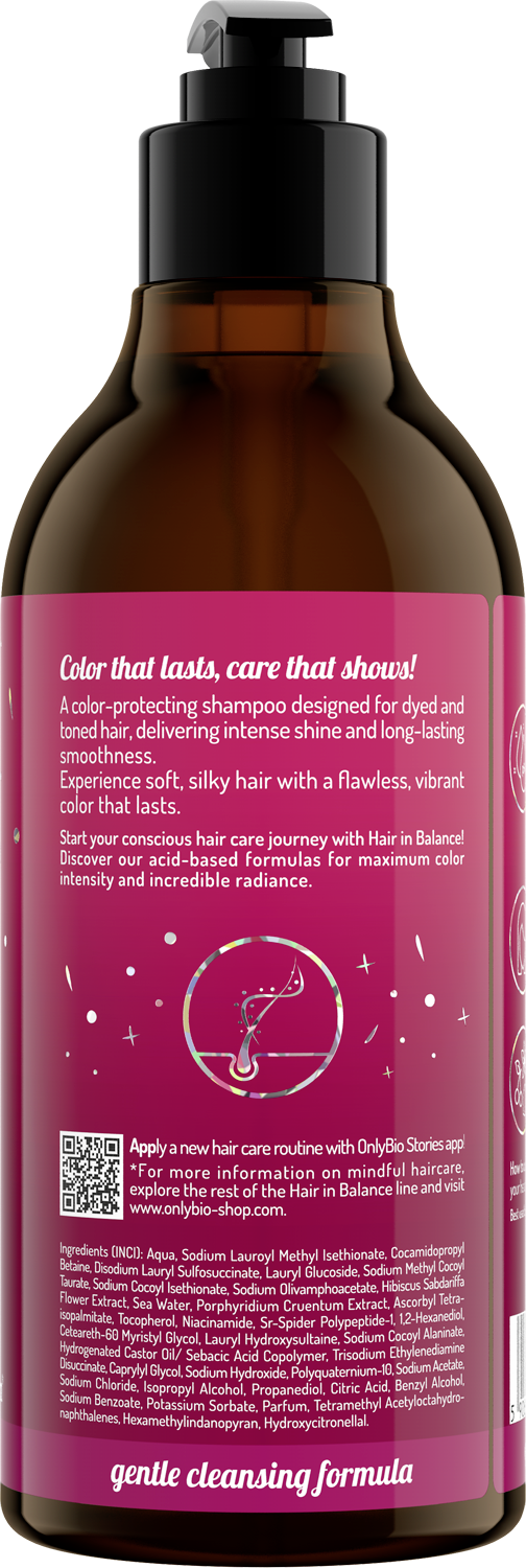 OnlyBio Šampon pro zářivou barvu vlasů 400 ml