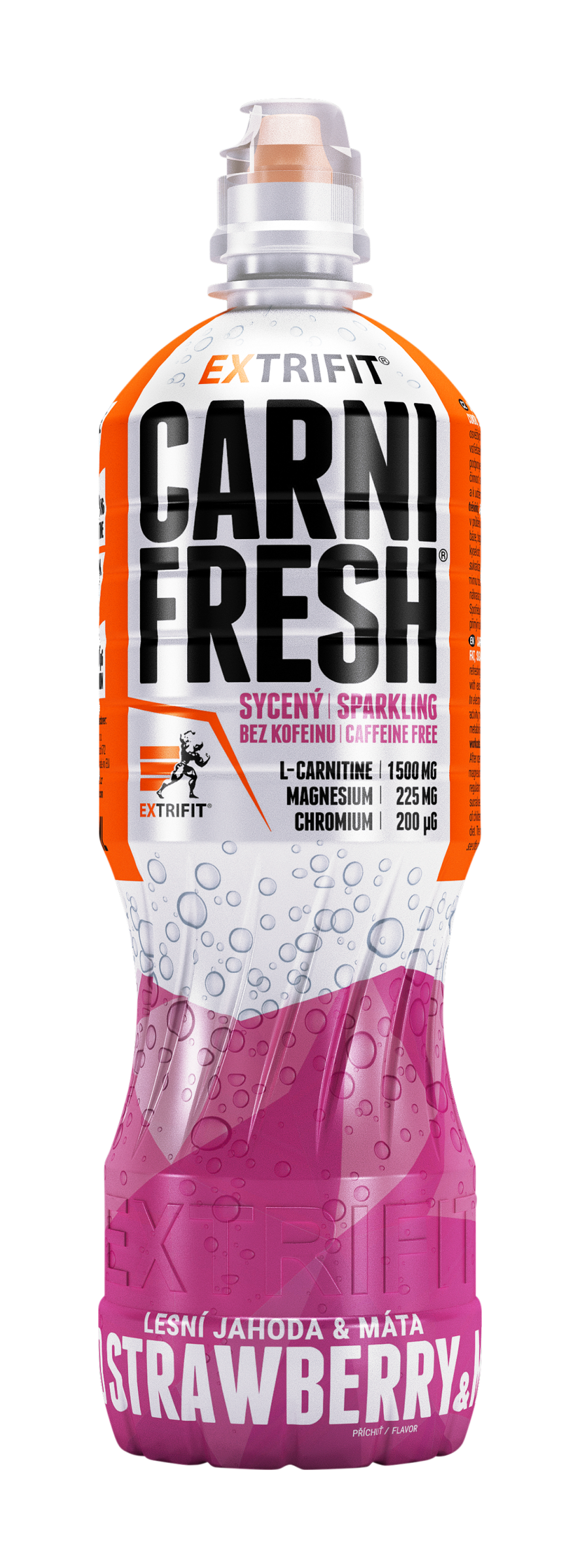Extrifit Nápoj Carnifresh sycený Lesní jahoda & máta 850 ml