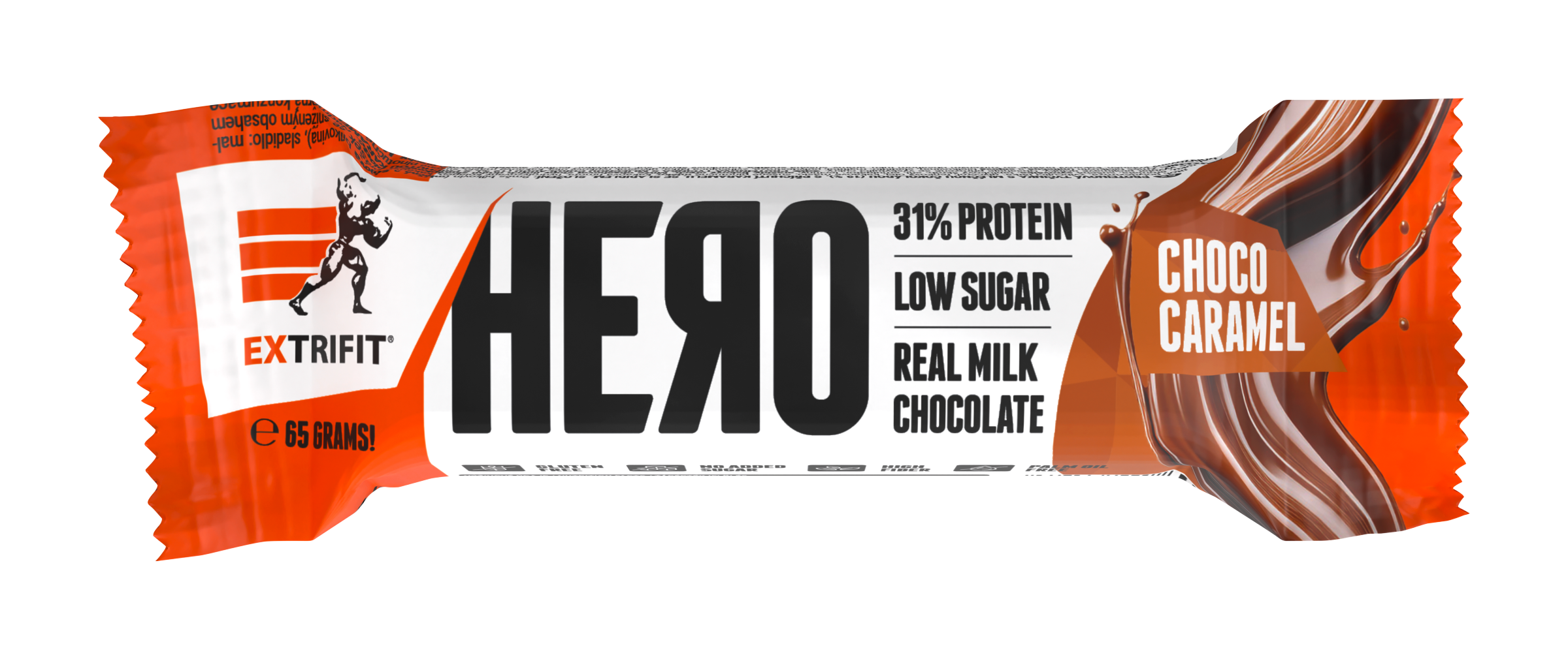 Extrifit Proteinová tyčinka s mléčnou čokoládou Karamel 65 g