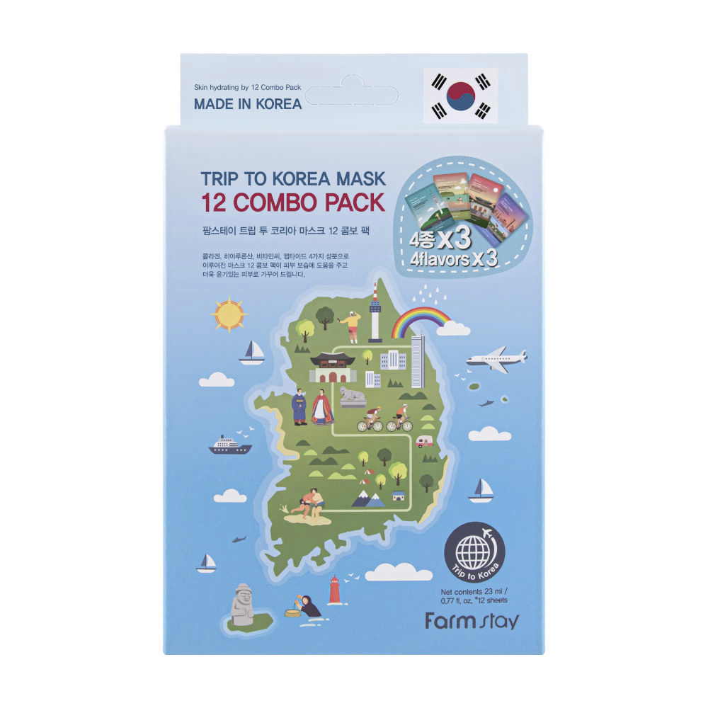 Farm Stay Sada pleťových masek Farmstay Trip to Korea 12 ks
