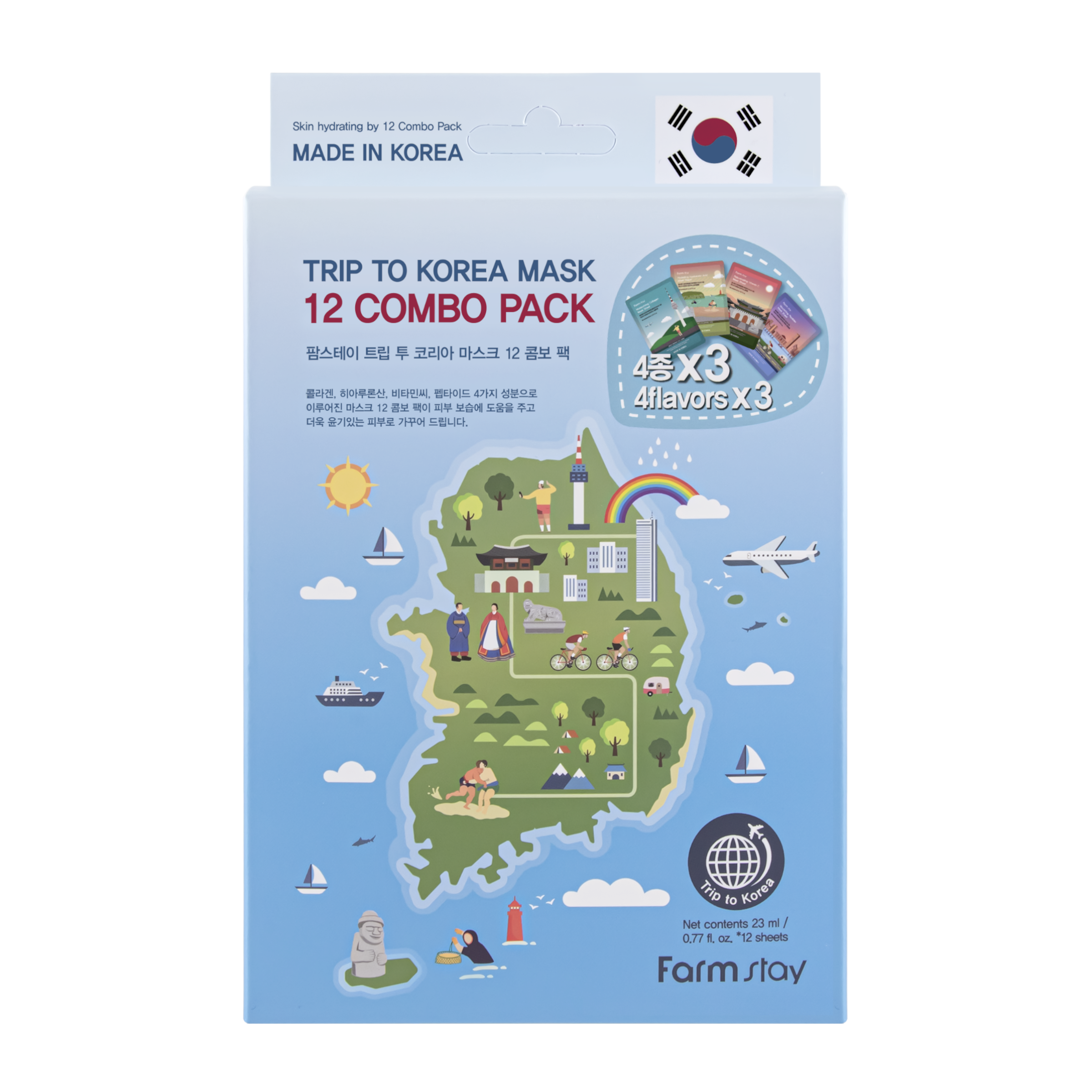 Sada pleťových masek Farmstay Trip to Korea