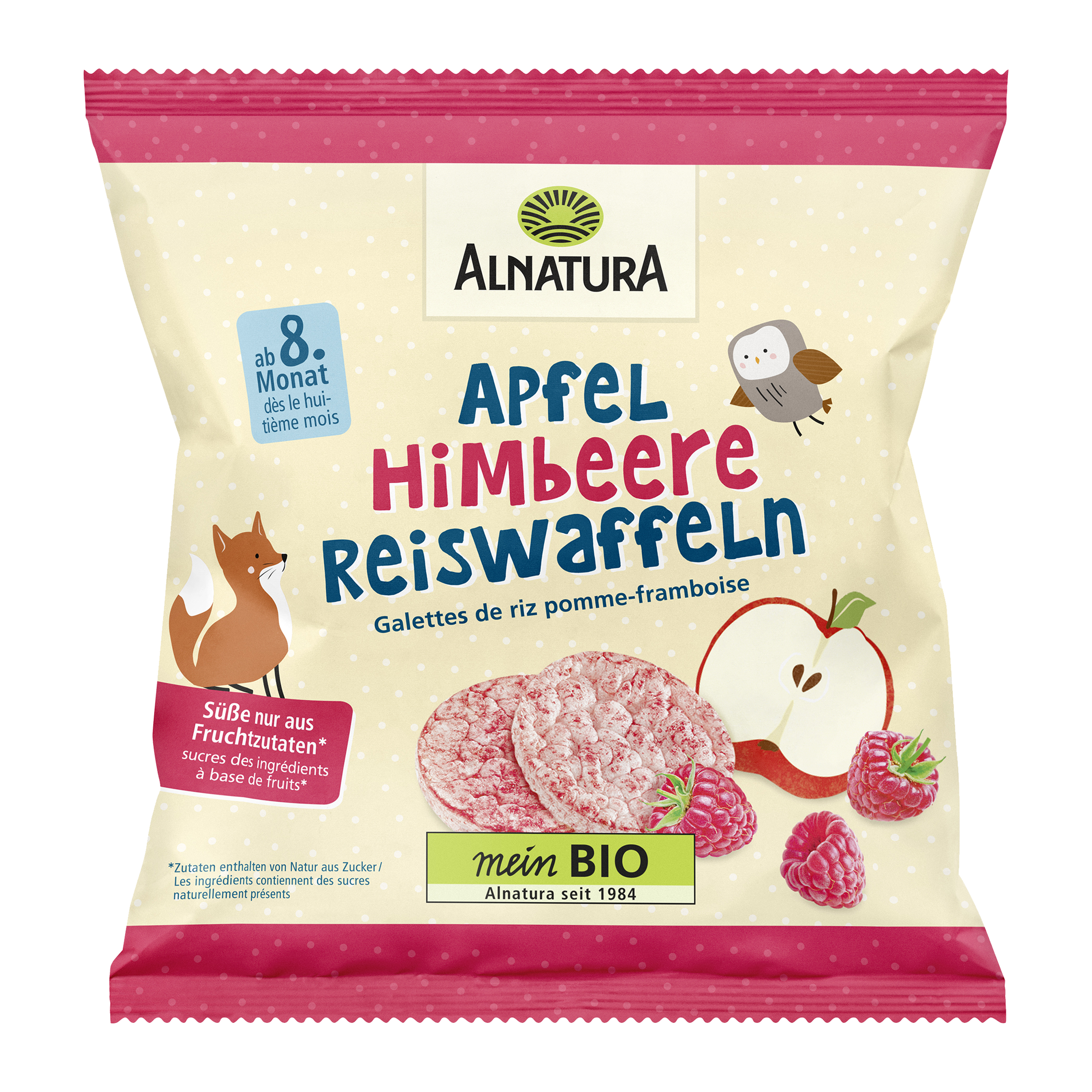 BIO rýžové plátky Jablko a malina