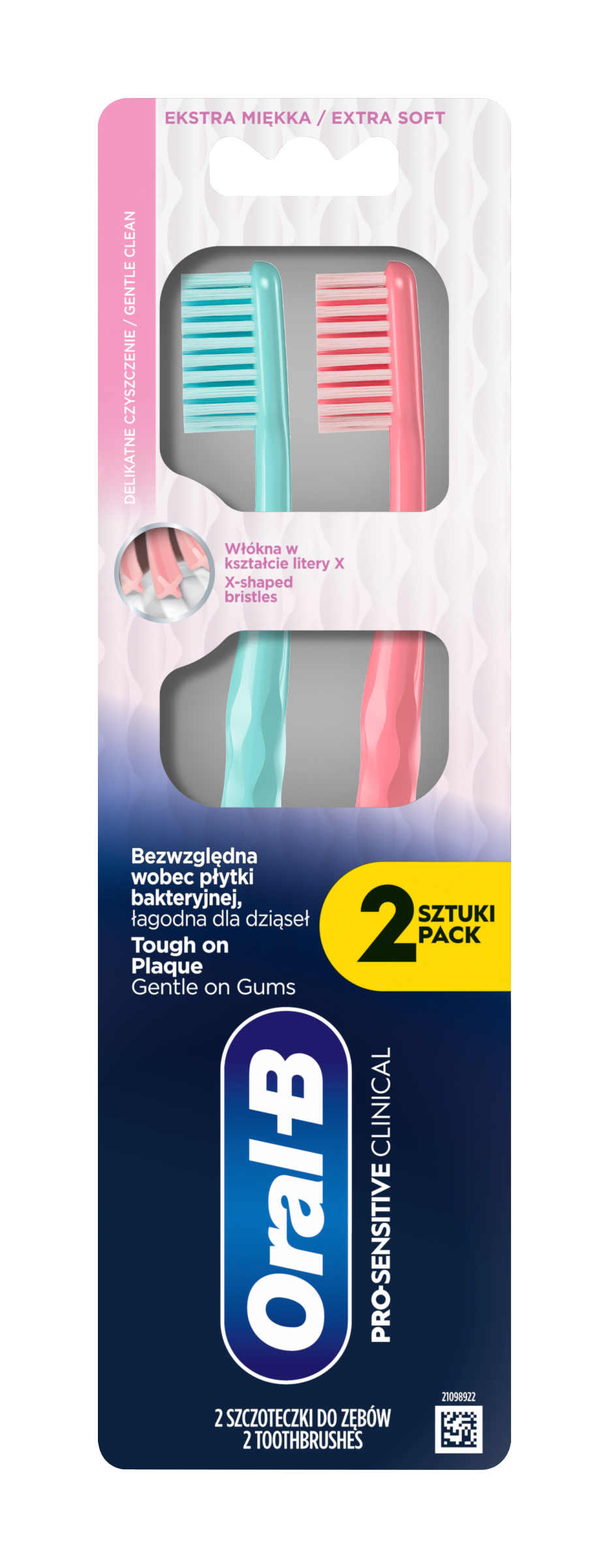 Oral-B Zubní kartáčky Pro Sensitive Clinical Extra soft 2 ks 2 ks