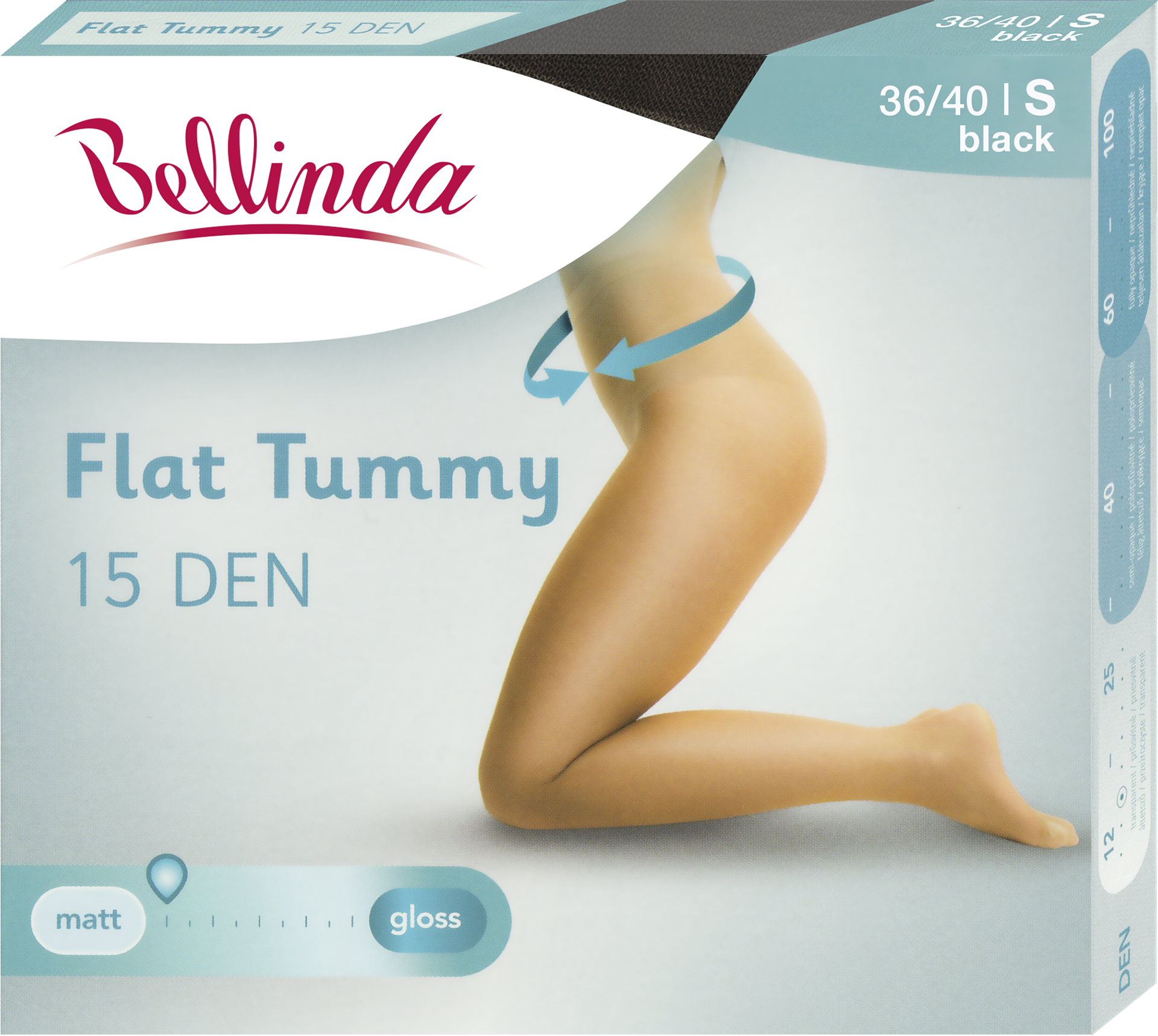 Bellinda Punčochové kalhoty Flat Tummy Černé vel. S