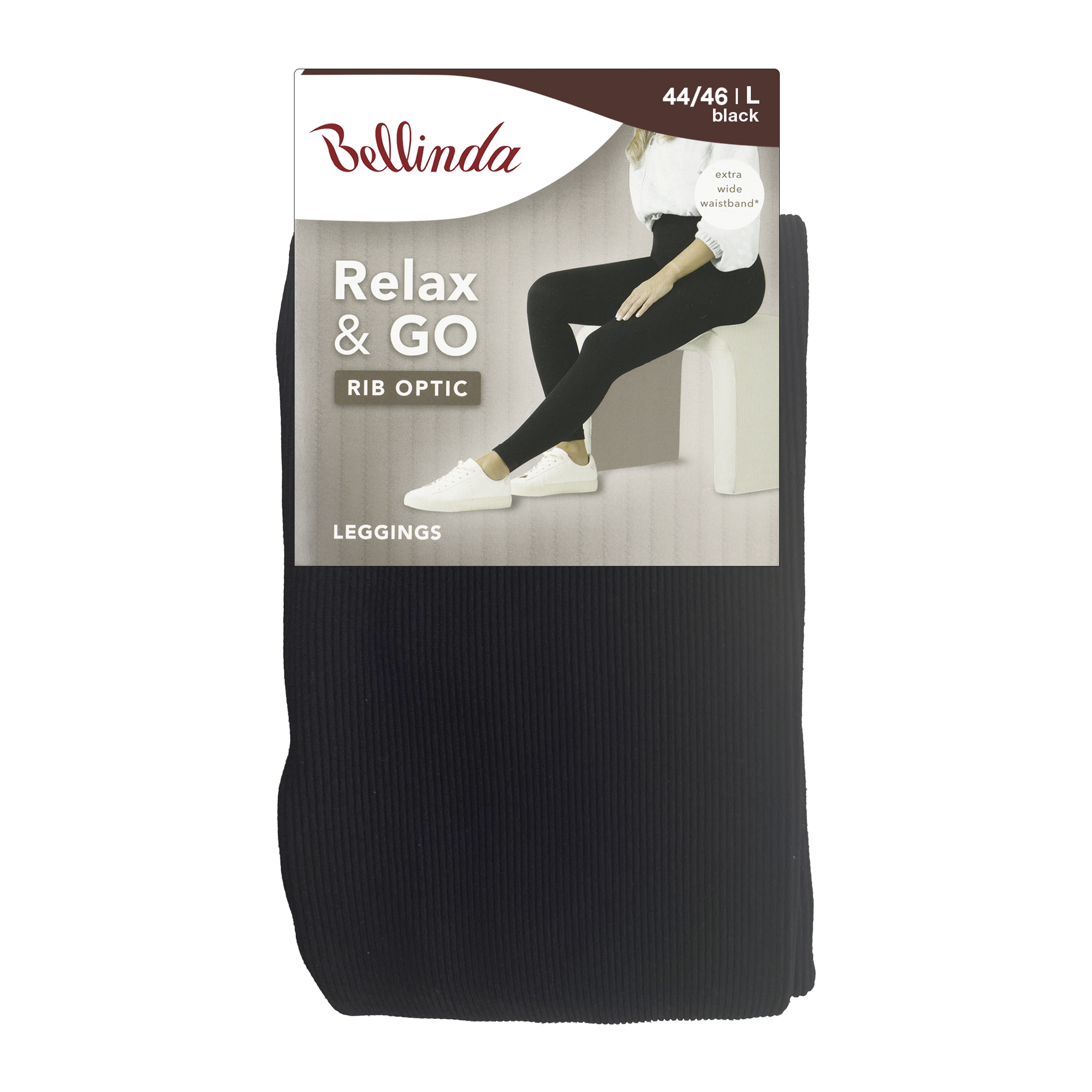 Legíny Rib Optic Černé vel. L