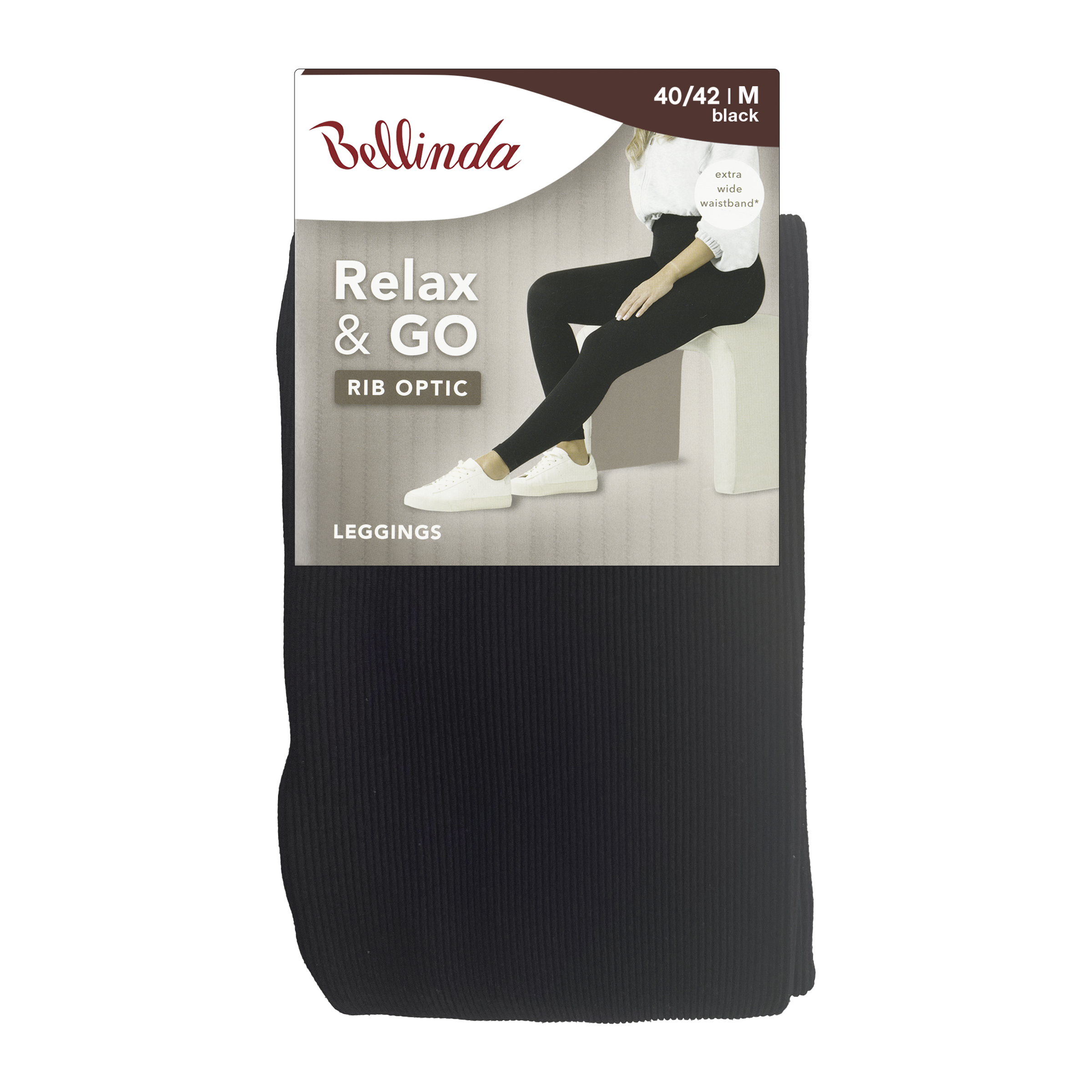 Legíny Rib Optic Černé vel. M