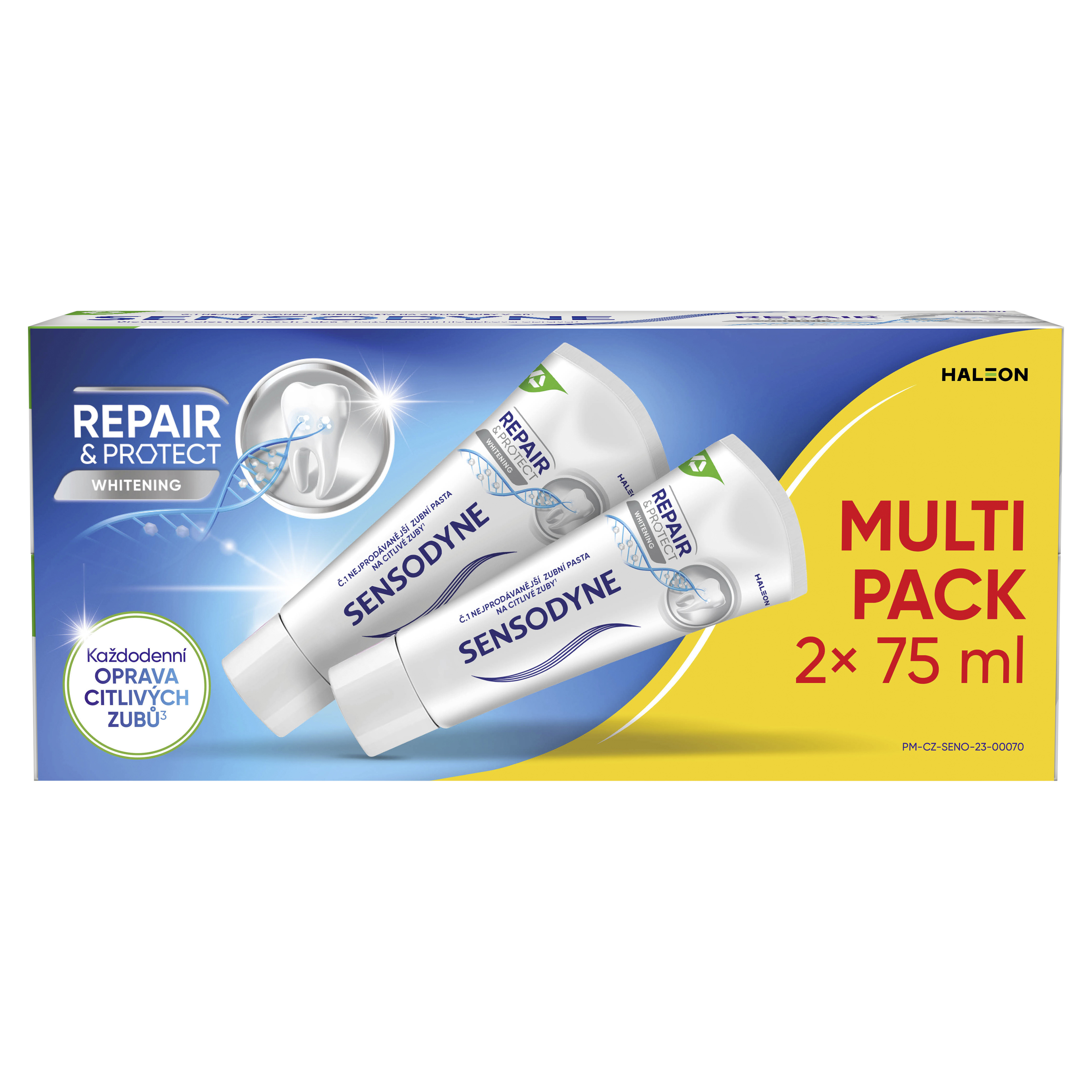 Sensodyne Zubní pasta s fluoridem Repair & Protect Whitening Multipack 150 ml