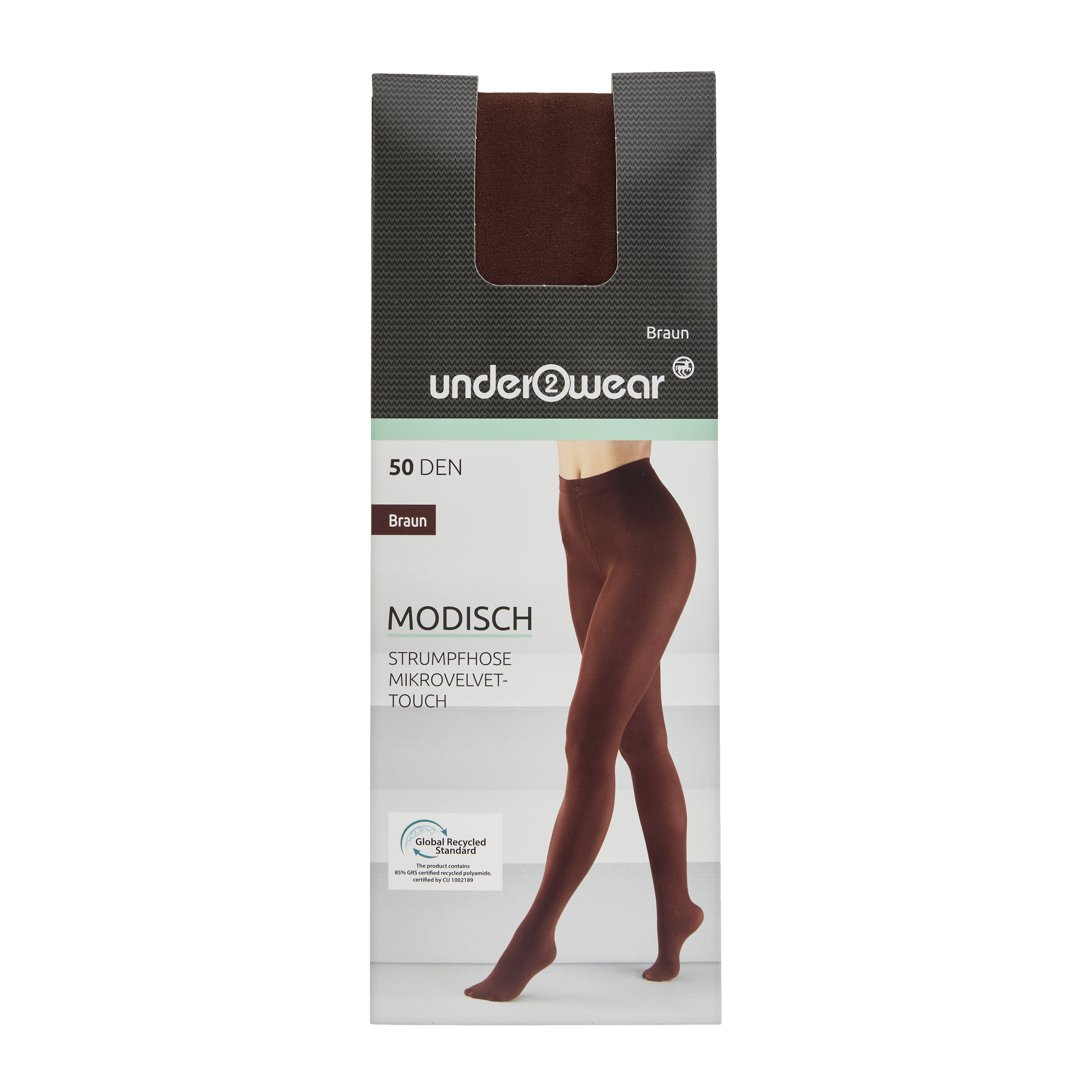 under2wear Punčochové kalhoty Micro hnědé 50 DEN M