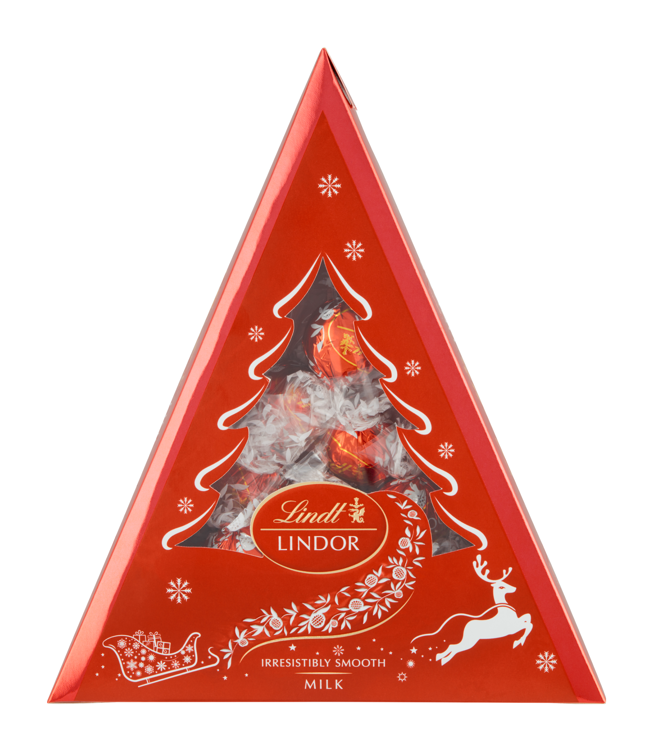 Lindor Mléčná čokoláda s jemnou krémovou náplní Xmas tree 125 g