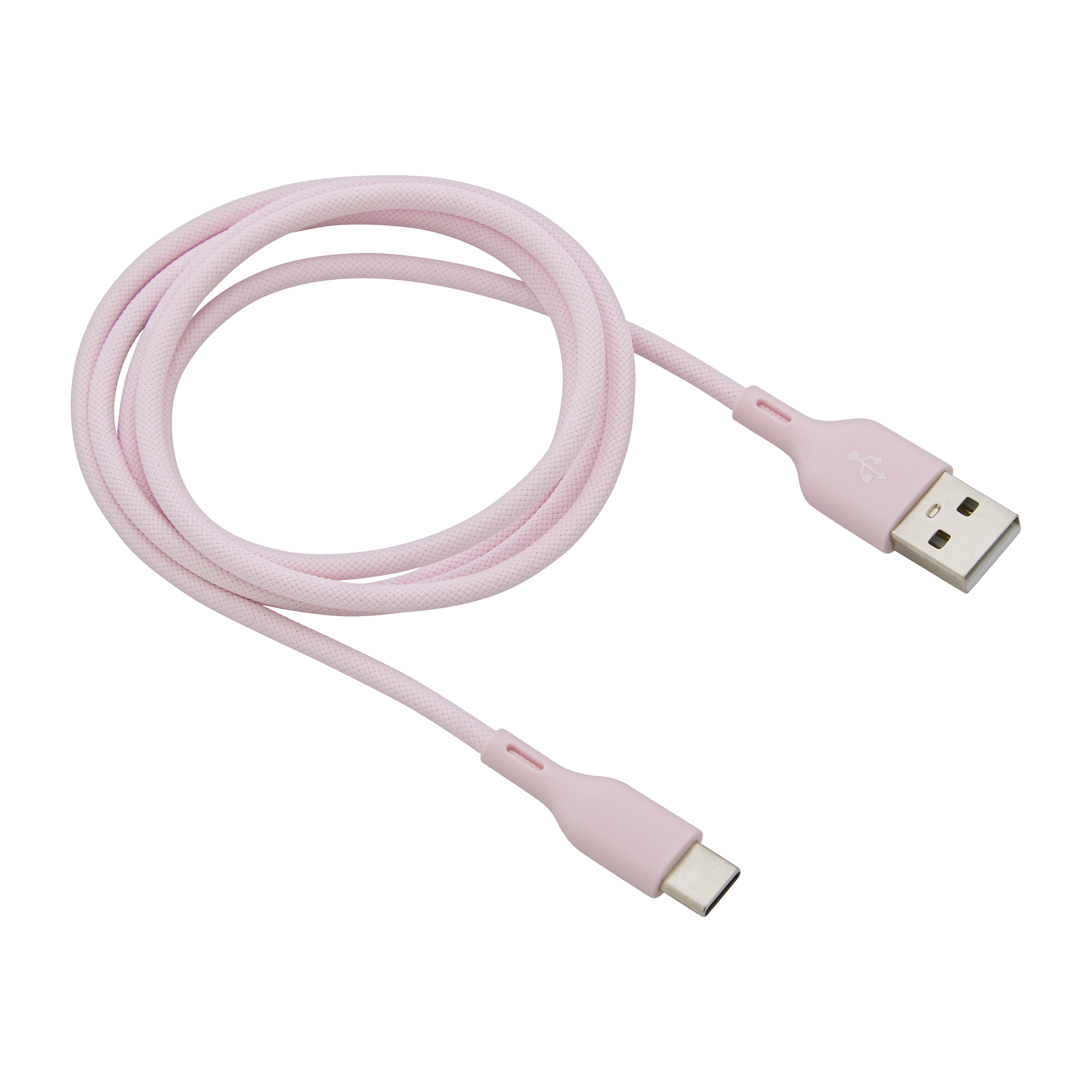 Nabíjecí a datový kabel Růžový USB-A na USB-C