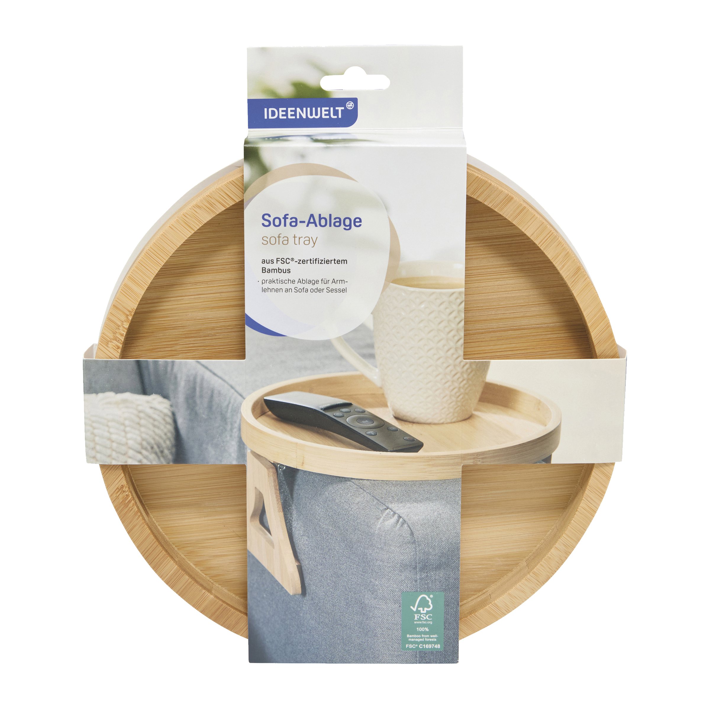 Bambusová odkládací podložka na pohovku