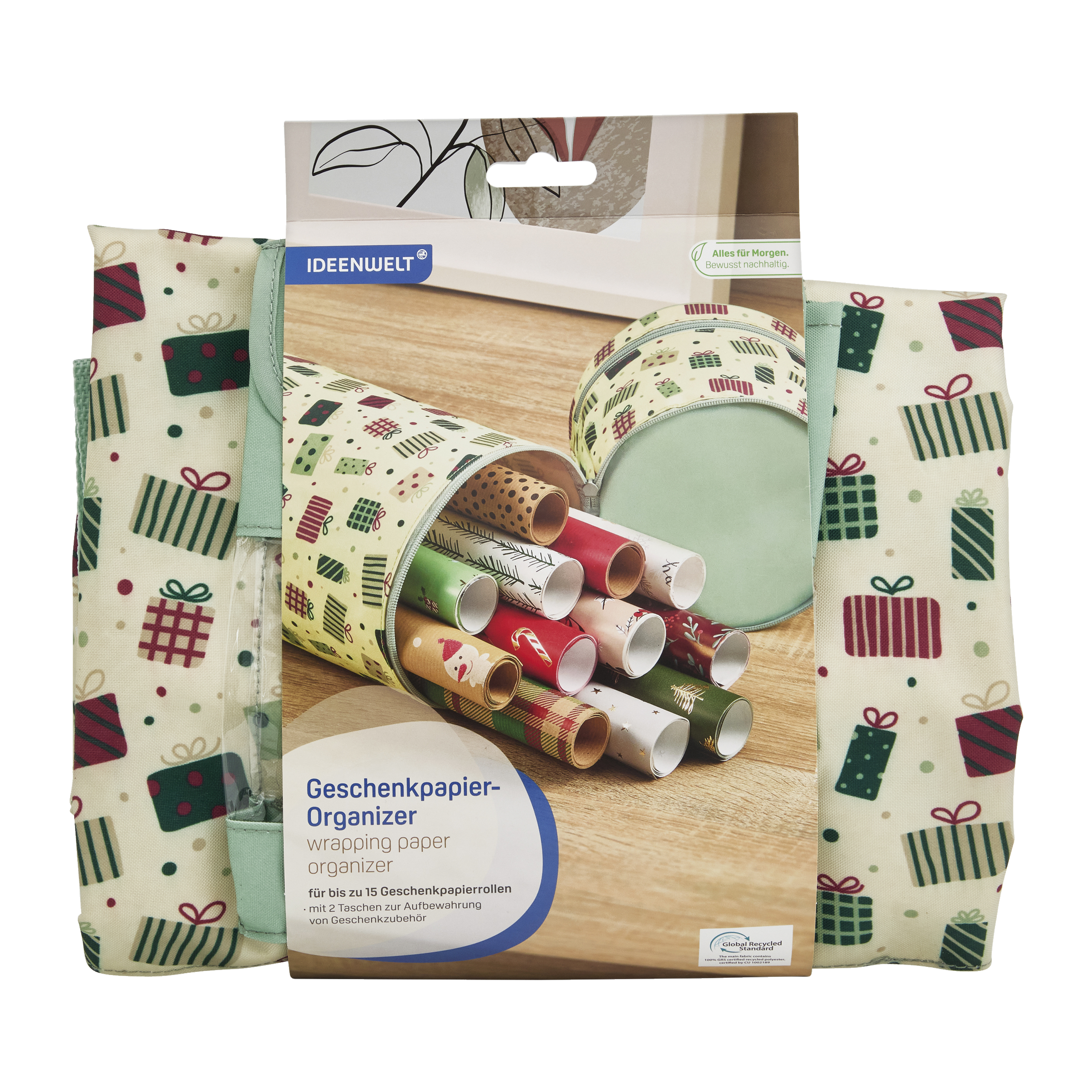 Organizér na balicí papír vzor dárečky