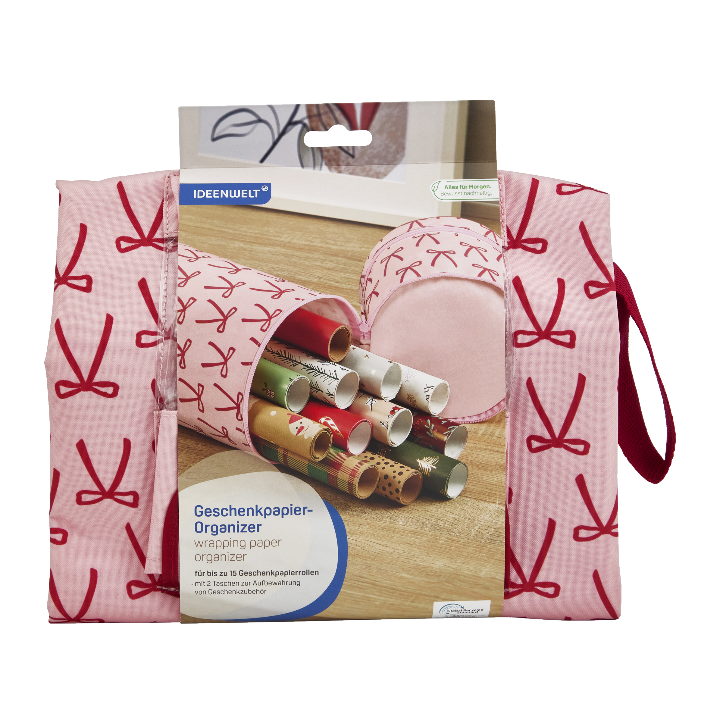 Organizér na balicí papír vzor mašličky