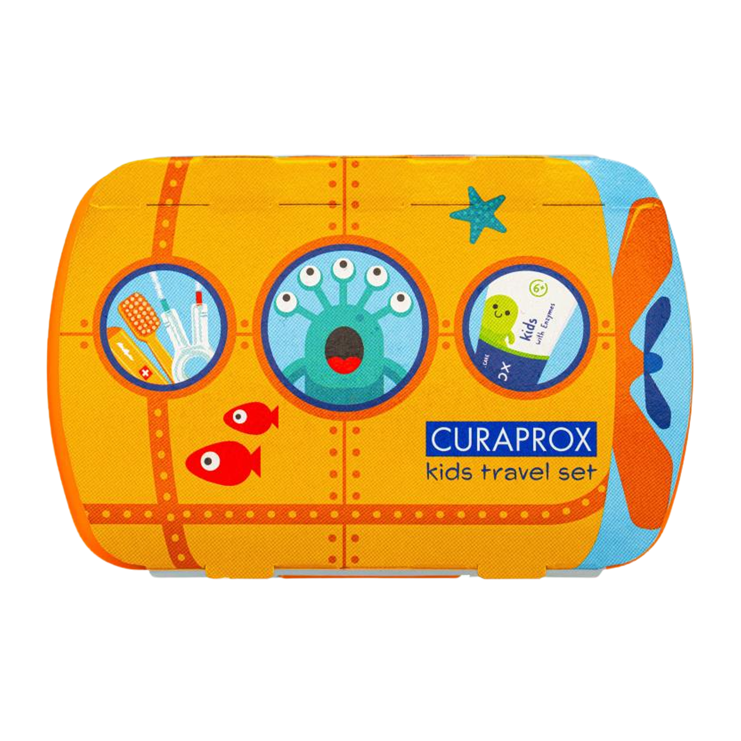 Dentální travel set Kids Oranžový