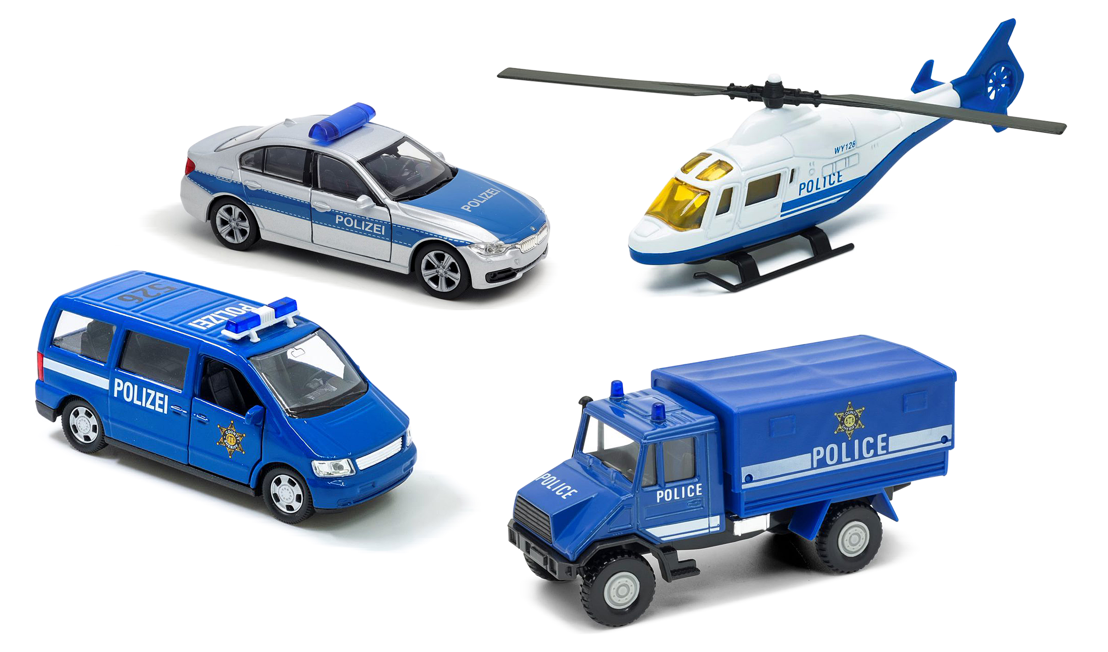 Sada policejních aut