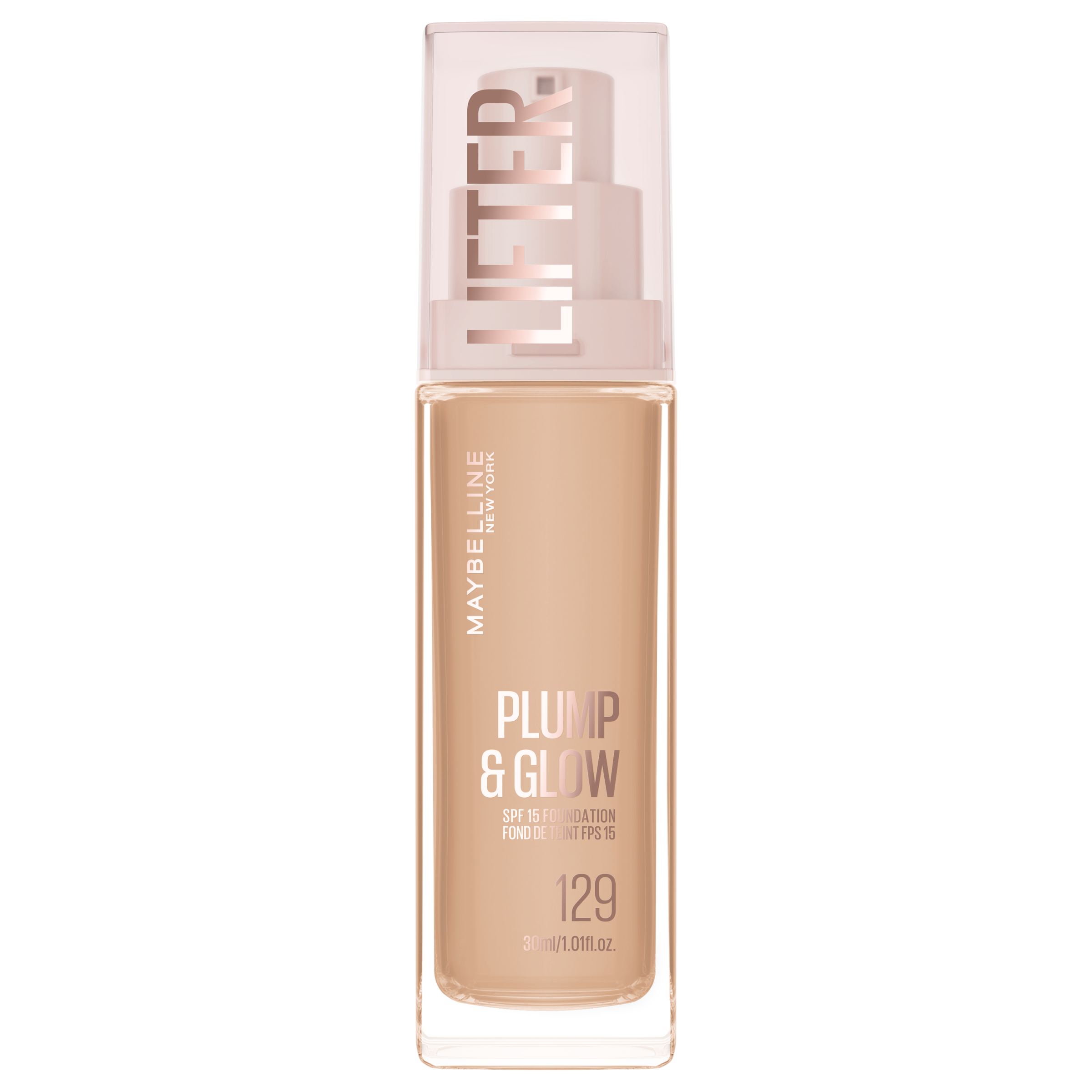Rozjasňující make-up Plump & Glow 129