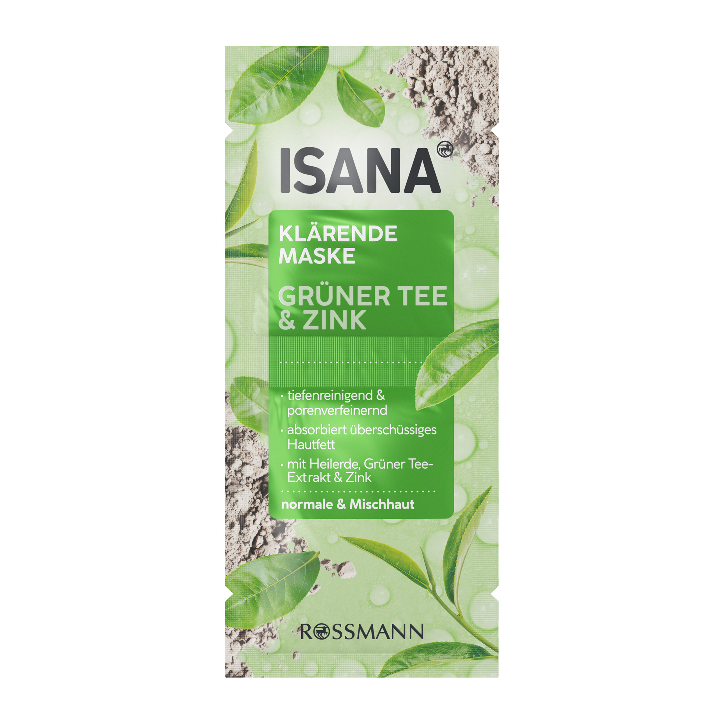 Čisticí pleťová maska Zelený čaj a zinek