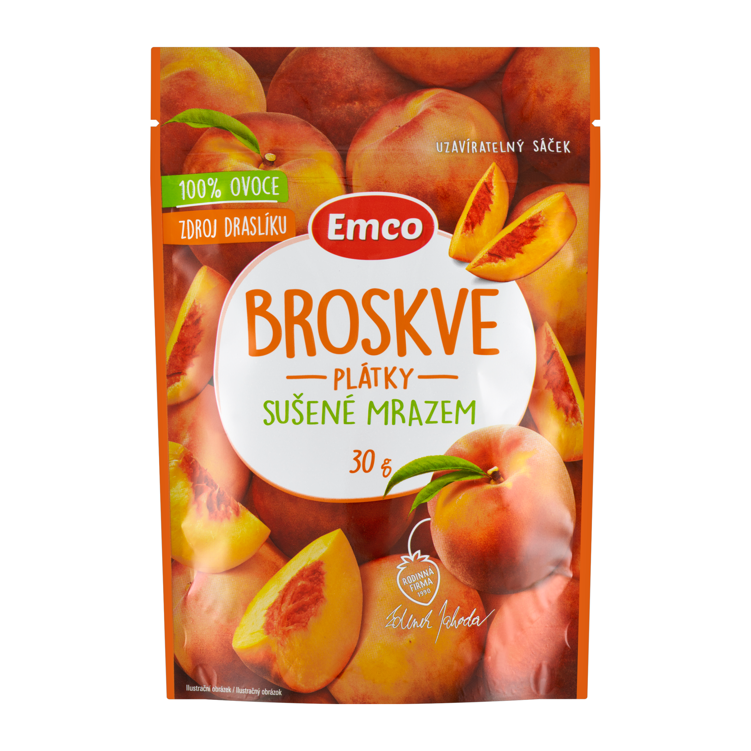 Broskve sušené mrazem Plátky