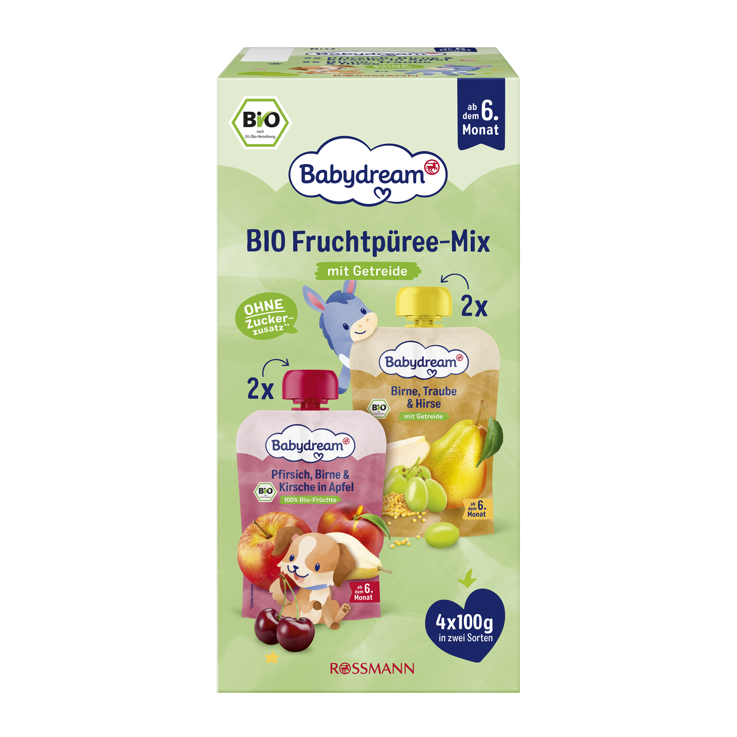 BIO ovocný příkrm Mix 4x 100 g