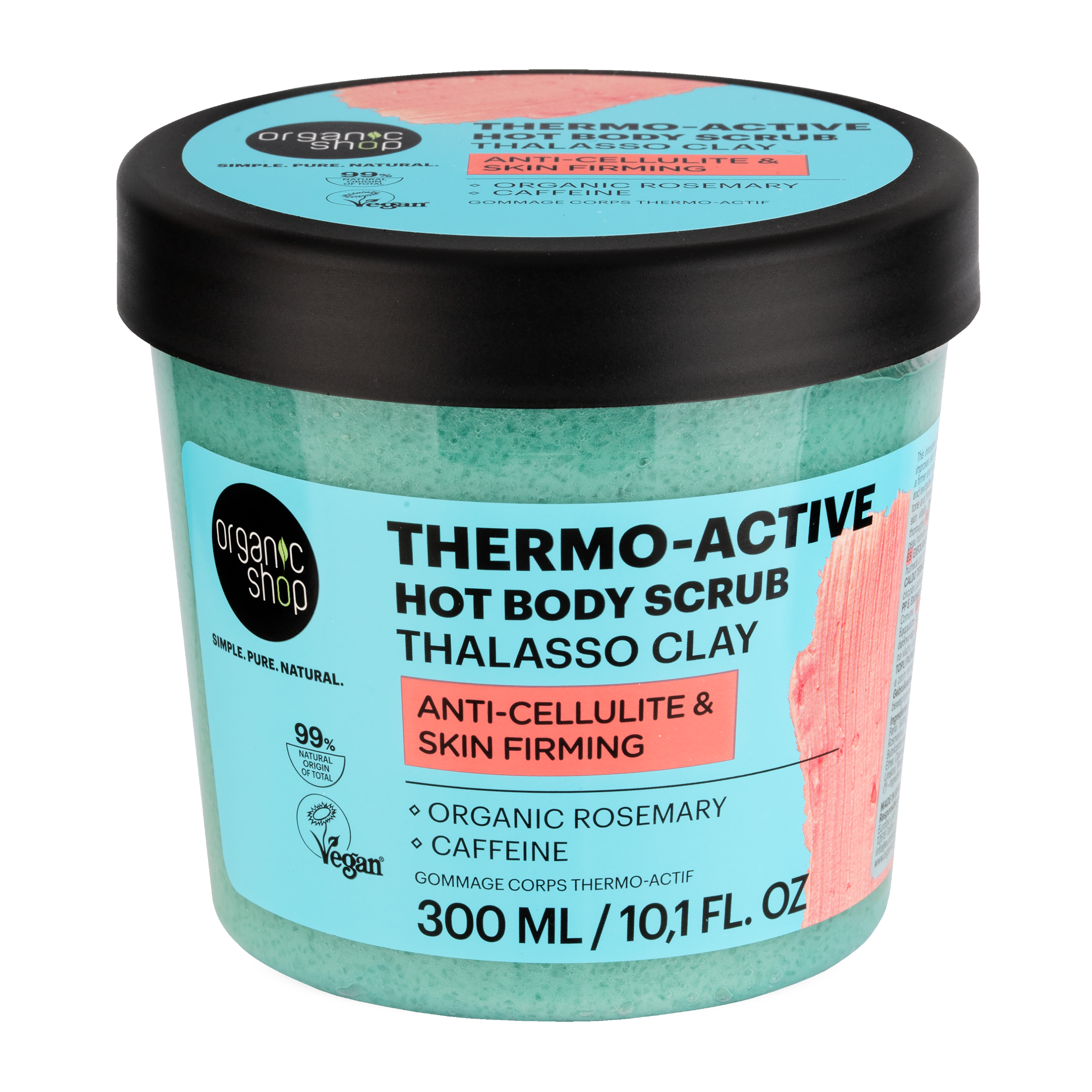 Hřejivý tělový peeling s jílem